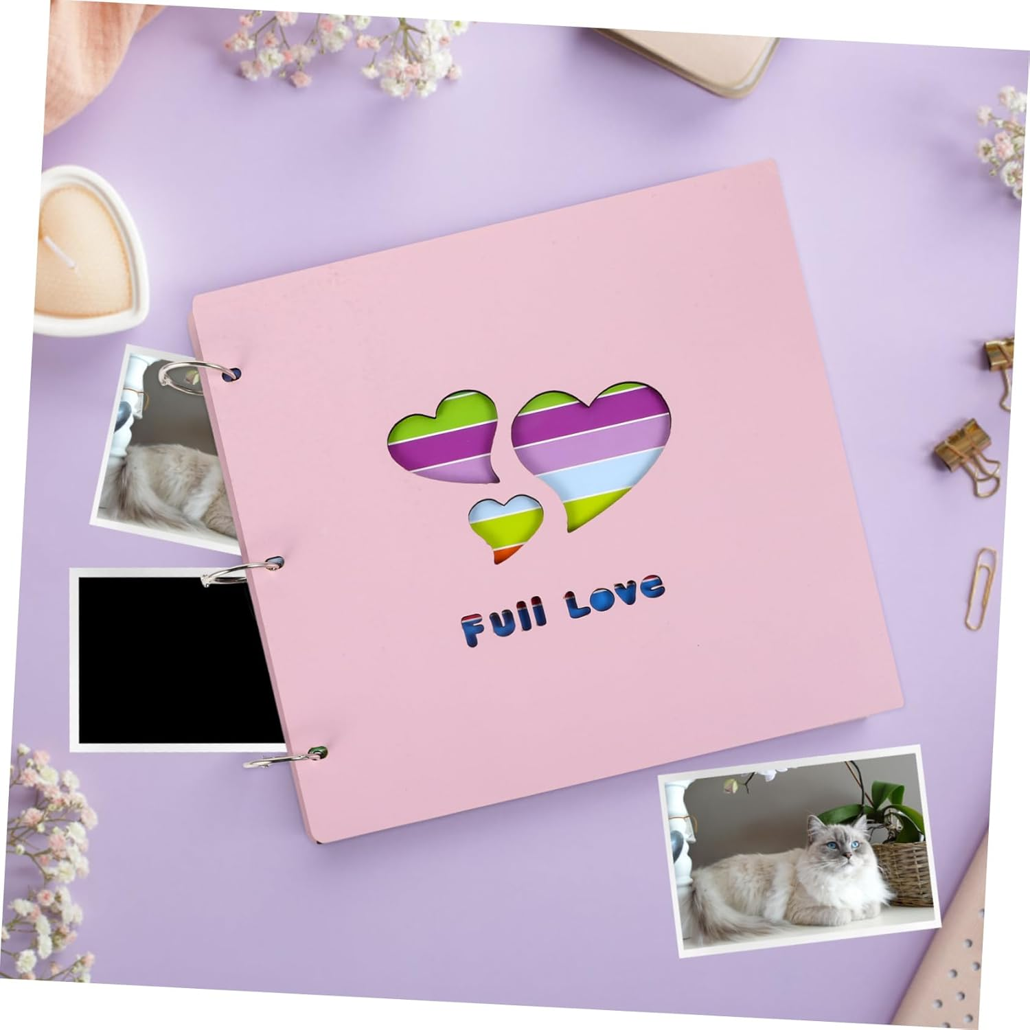 ABOOFAN Diy Photo Album Handmade Scrapbook Wooden Picture Book for Home School Family image number 5