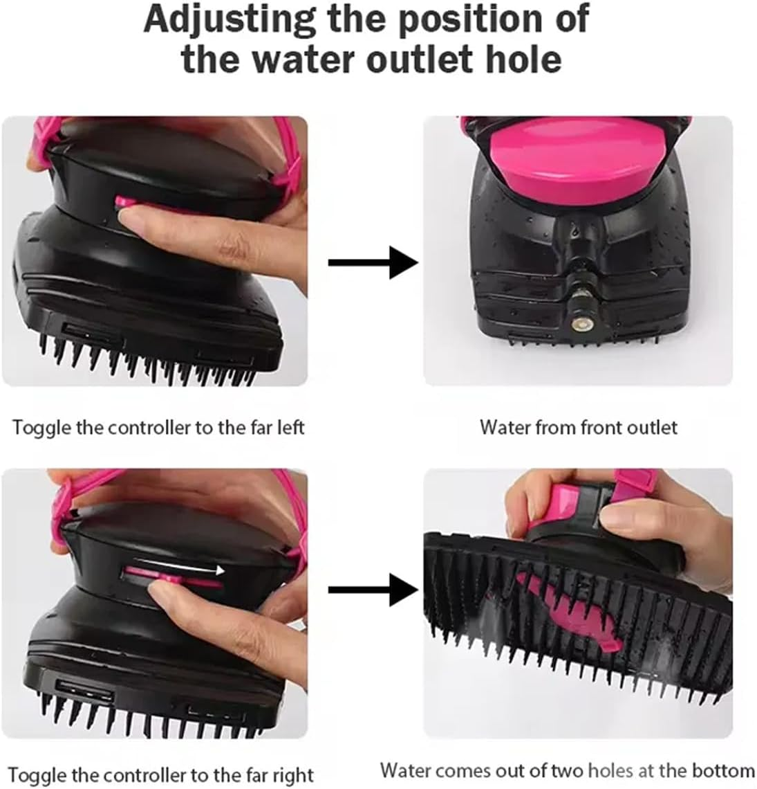 AIMALL Horse Bath Massage Brush with Water Spray Function 7.16X4.17X3.14In Grooming Tool for Equestrian Supplies Harness Cleaning Pet Washing Scrubber with Reservoir Strap image number 5