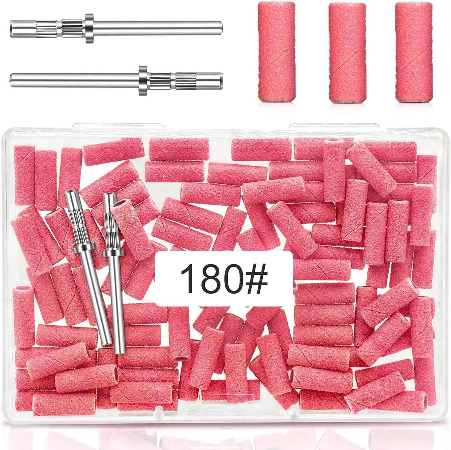 Mini Sanding Bands for Nail Drill, 100 Pcs 3.1Mm 180 Grit Acrylic Gel Removing & Shaping Manicure Tools for Salon and Home Use - Leralsta image number 2