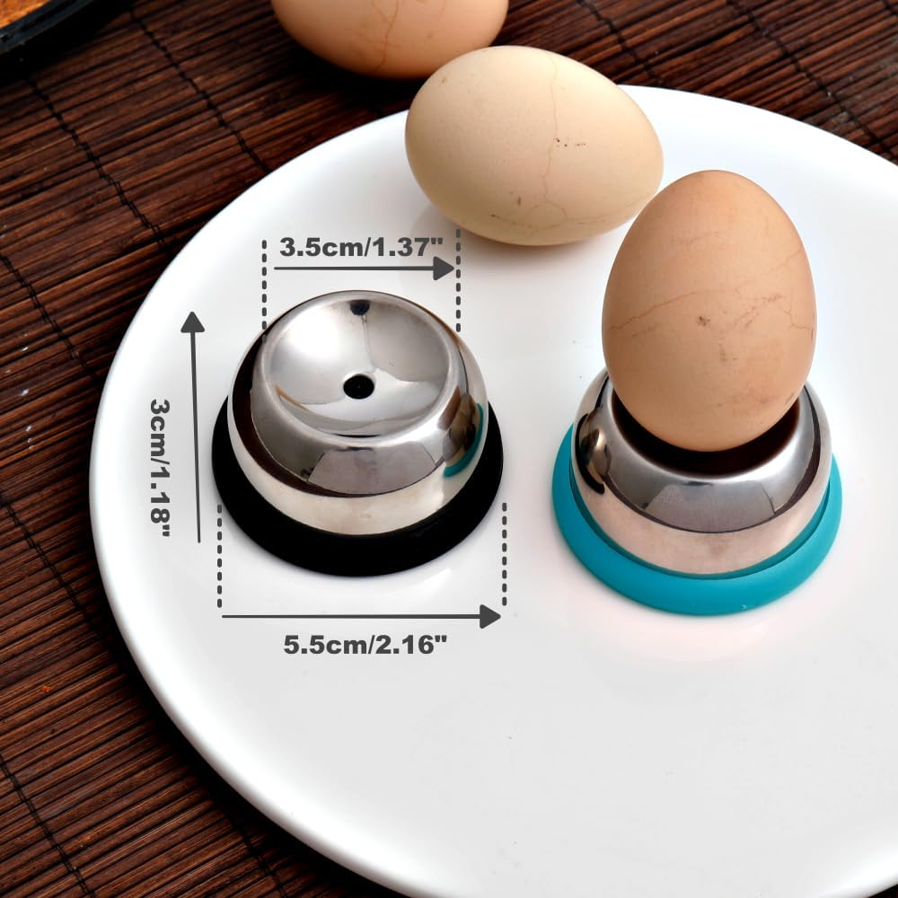 Chaleemoo Egg Piercer for Raw Eggs, Stainless Steel Egg Poker for Boiling Eggs, Great Eggshell Peeler Tool to Get Good Hard Boiled Eggs, Egg Hole Puncher Pricker with Retractable Pin, Black image number 3