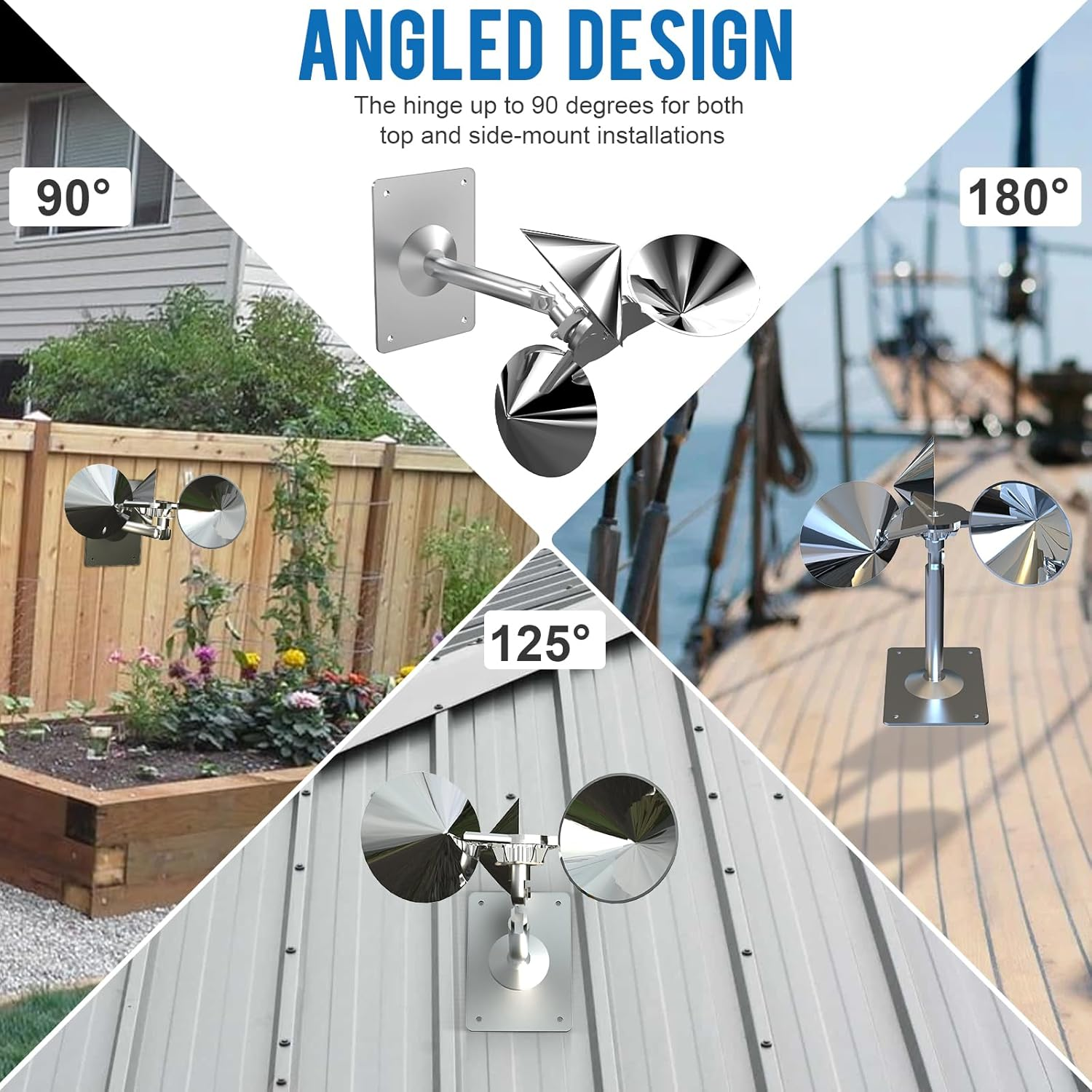 Bird Reflectors Spinning Wind Powered，Bird Scare Reflective Device Keep Bird Pigeon Woodpeckers and Sparrows Away for Outdoor Patio, Yard, Garden, Rooftop and Vegetable Gardens image number 5