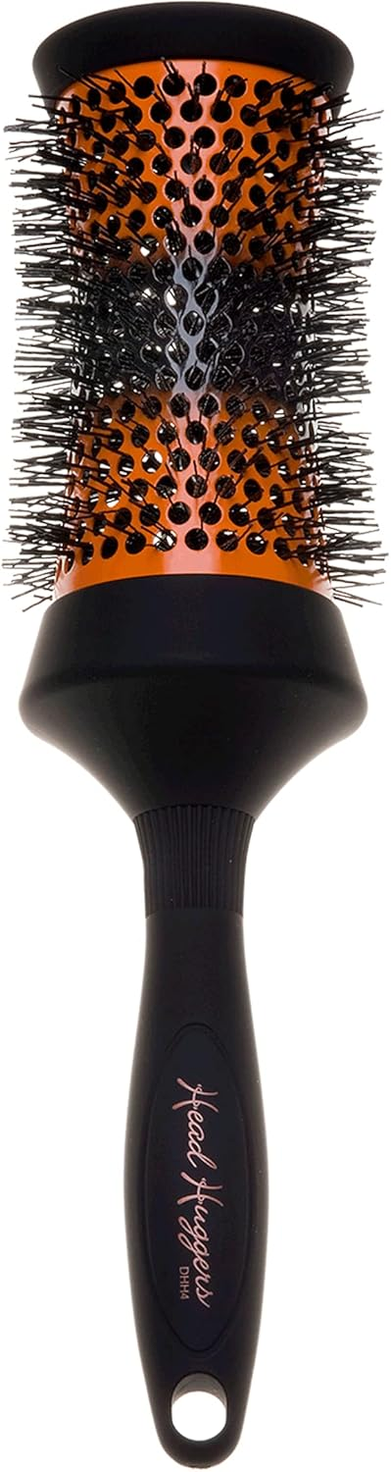 Denman (Large) Thermo Ceramic Hourglass Hot Curl Brush - Hair Curling Brush for Blow-Drying, Straightening, Defined Curls, Volume & Root-Lift - Orange & Black, (DHH4)