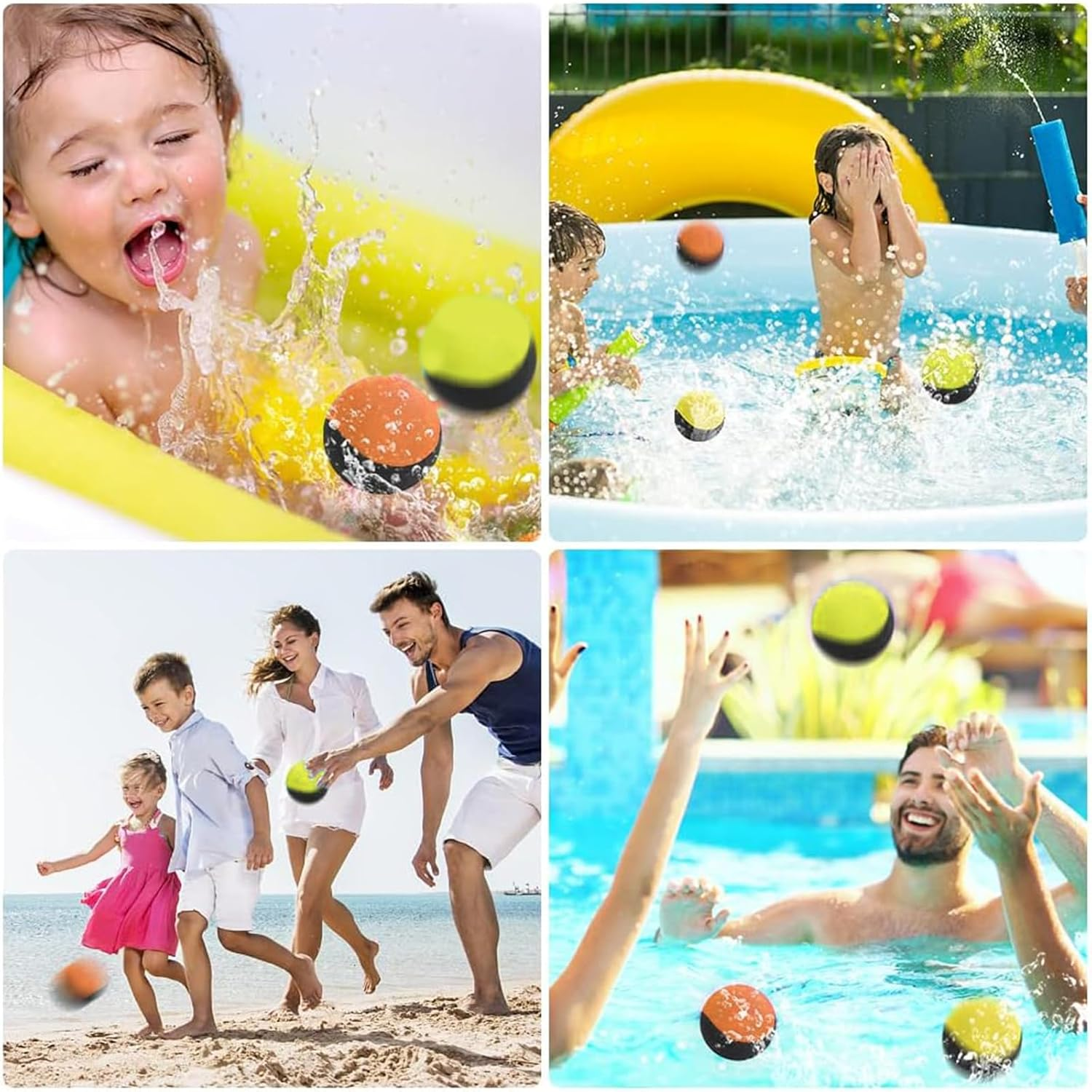 Bangbobi Pack of 2 Water Polo, Water Toy Children Outdoor for Pool, Beach and Lake - Beach Toy & Pool Toy for Children 5-12 Years (60 Mm, TPR) image number 5