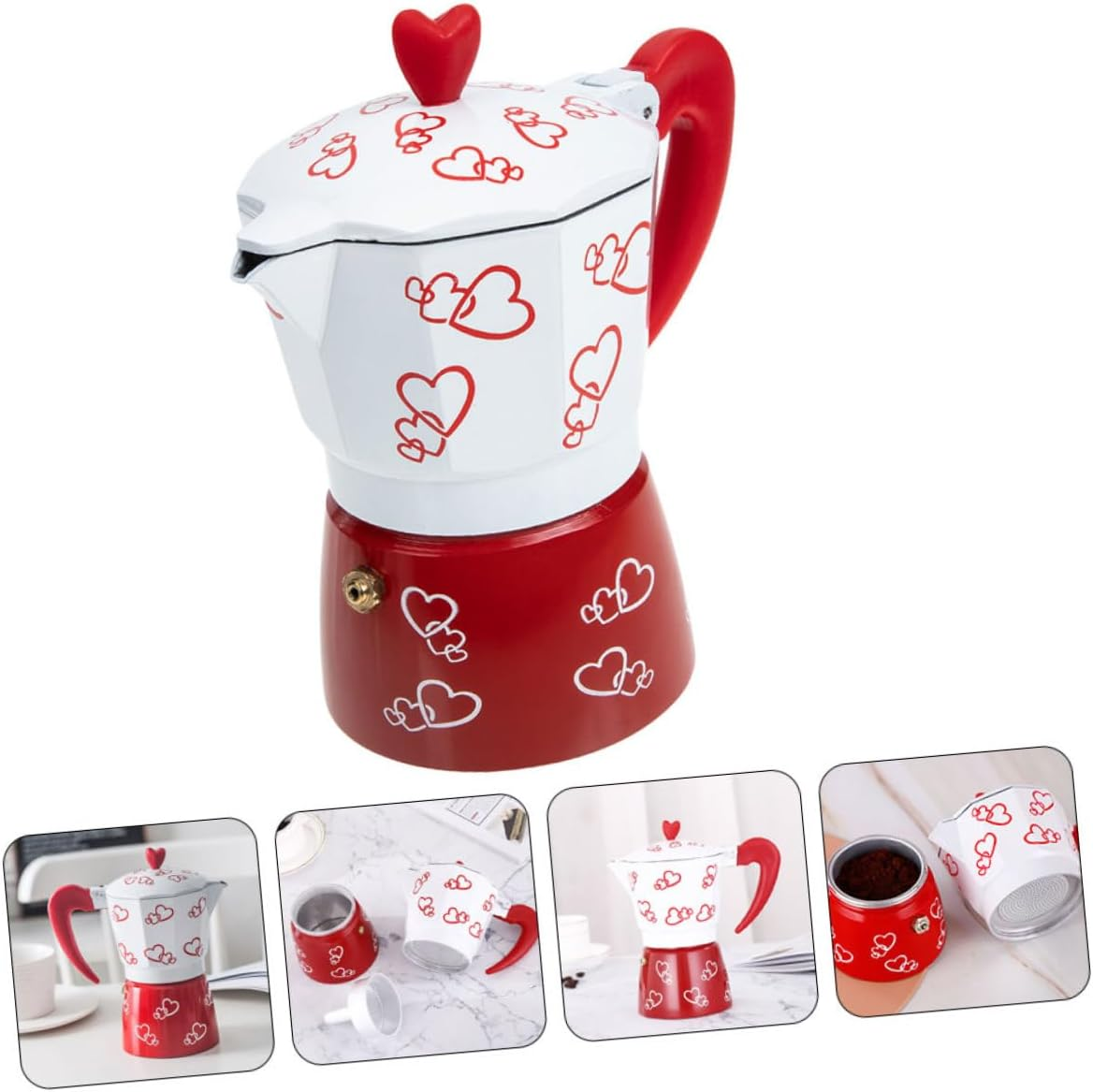 Angoily Aluminum Alloy Italian Mocha Pot Coffee Maker Capacity Lightweight Boiling Pot for Home Kitchen Tea House Coffee Shop image number 6