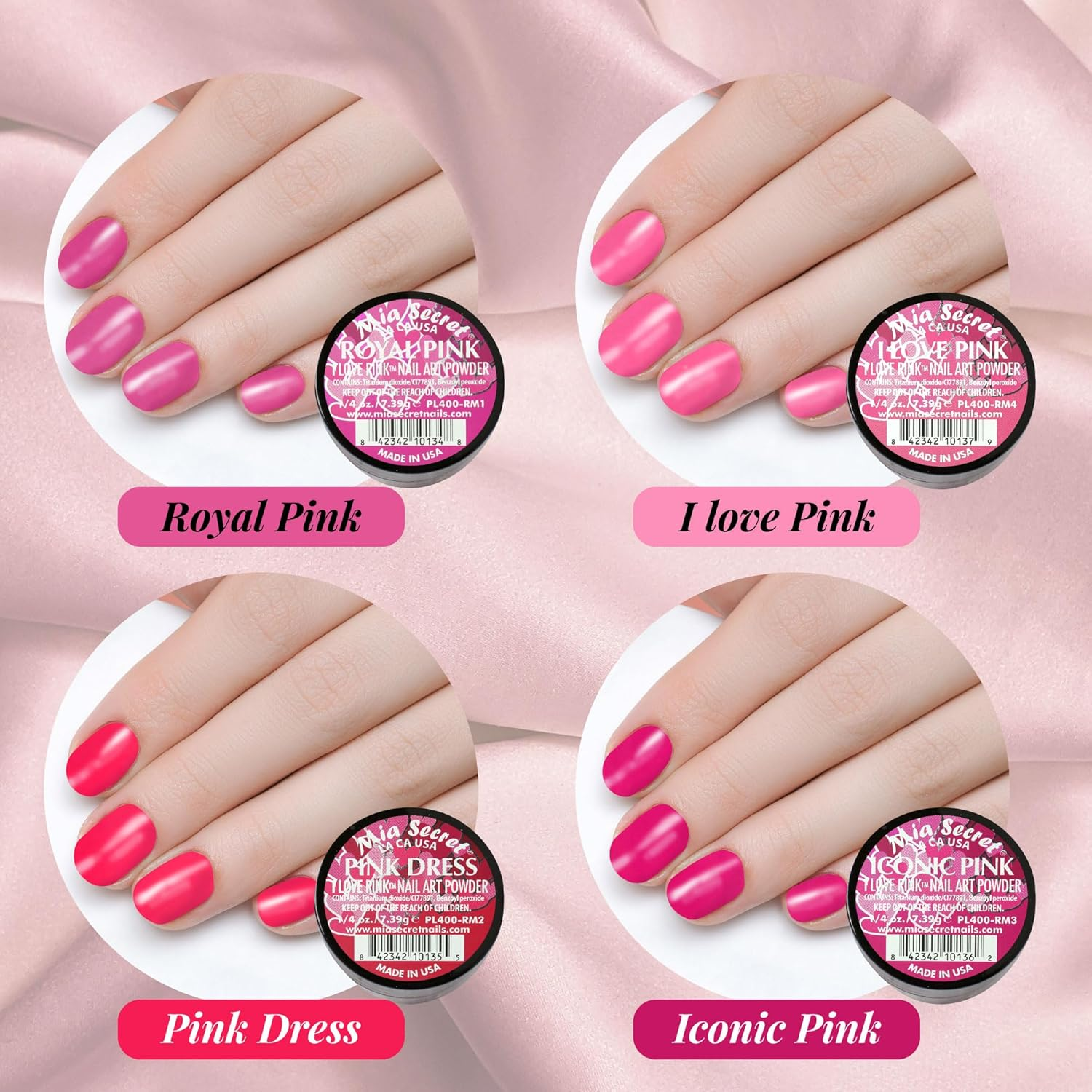 Mia Secret 6PC Nail New Acrylic Art Powder (2 COLLECTIONS) image number 2