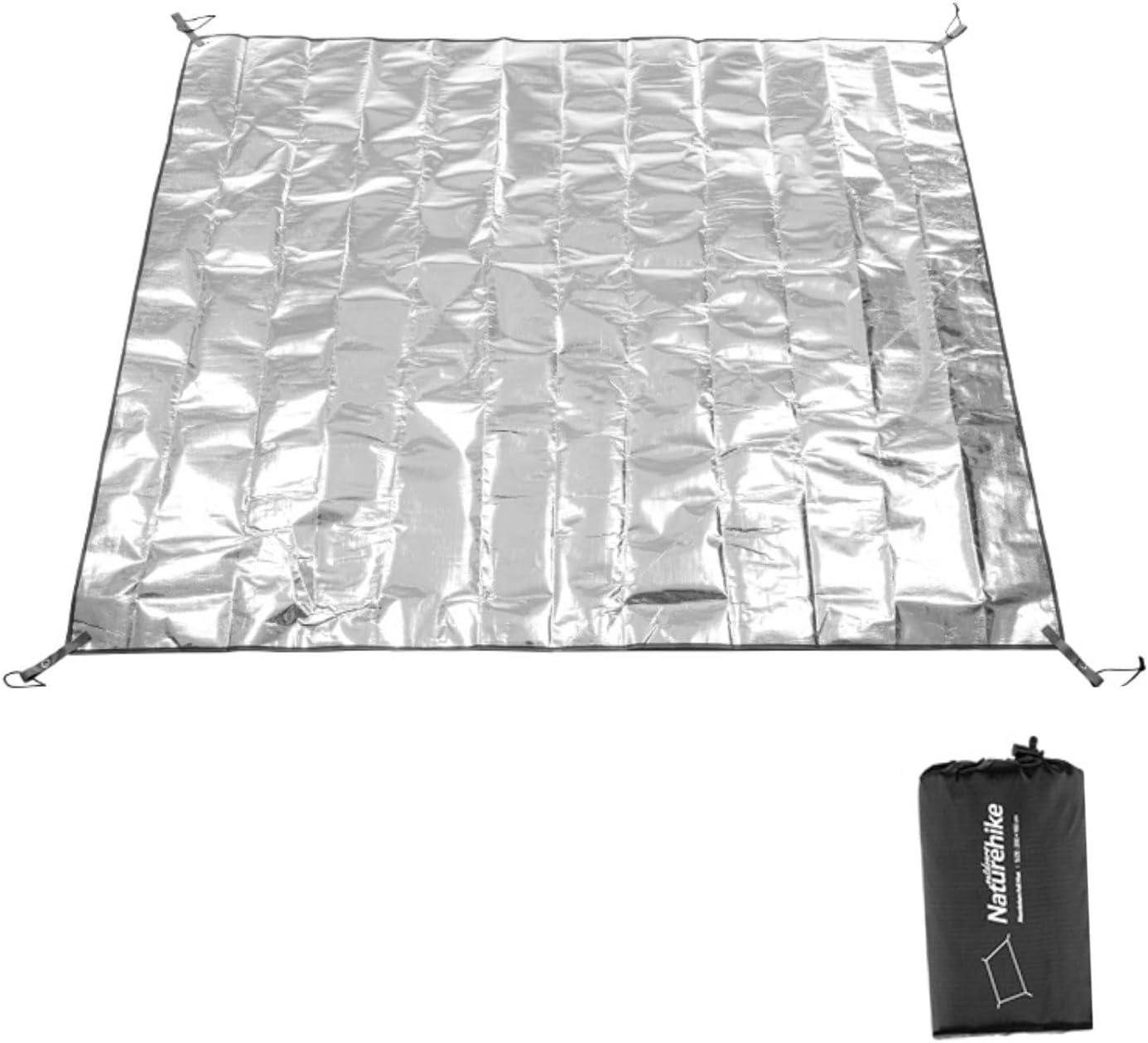 Windhike Naturehike Aluminum Foil Foldable Picnic Blanket, Ultralight Ground Sheet Mat, Waterproof Camping Tarp, Moisture-Proof Pad for Outdoor Picnic,Camping,Beaches, Storage Bag Included (L) image number 2