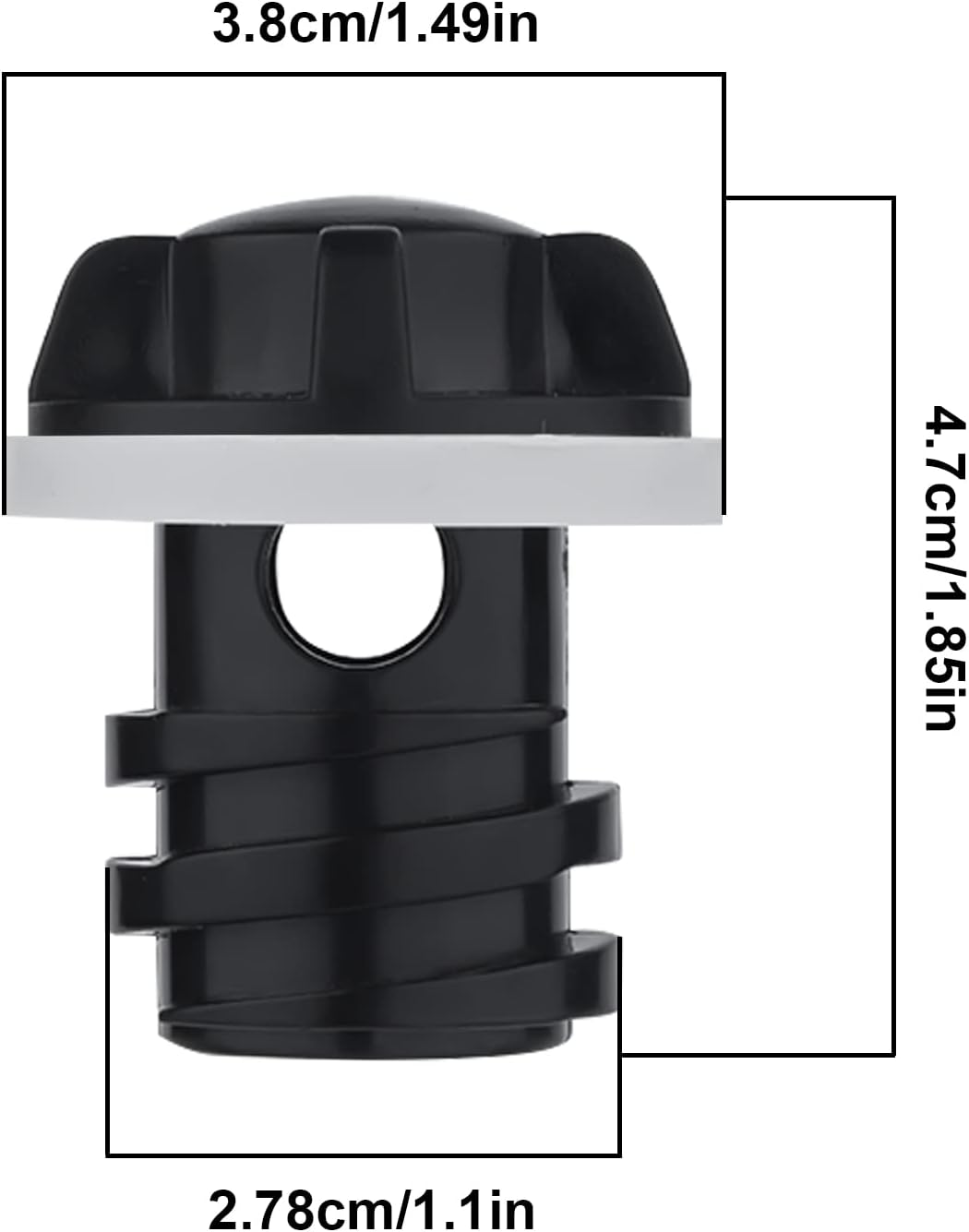 2Pcs Cooler Drain Plug, Replacement Cooler Drain Plug Cooler Accessory Compatible with Yeti'S Line of Roadie, Tundra and Tank Coolers Fit for ORCA Coolers (Black) image number 4