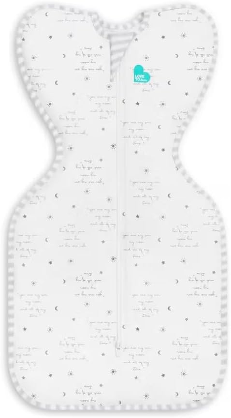 Love to Dream Swaddle Up, Arms up Position, Light and Ultra Breathable Cotton - Versatile - Wearable Blanket - Spring, Summer - Sleep Bag - 0.2TOG (You Are My White, Newborn, 2.2-3.8Kg) image number 3