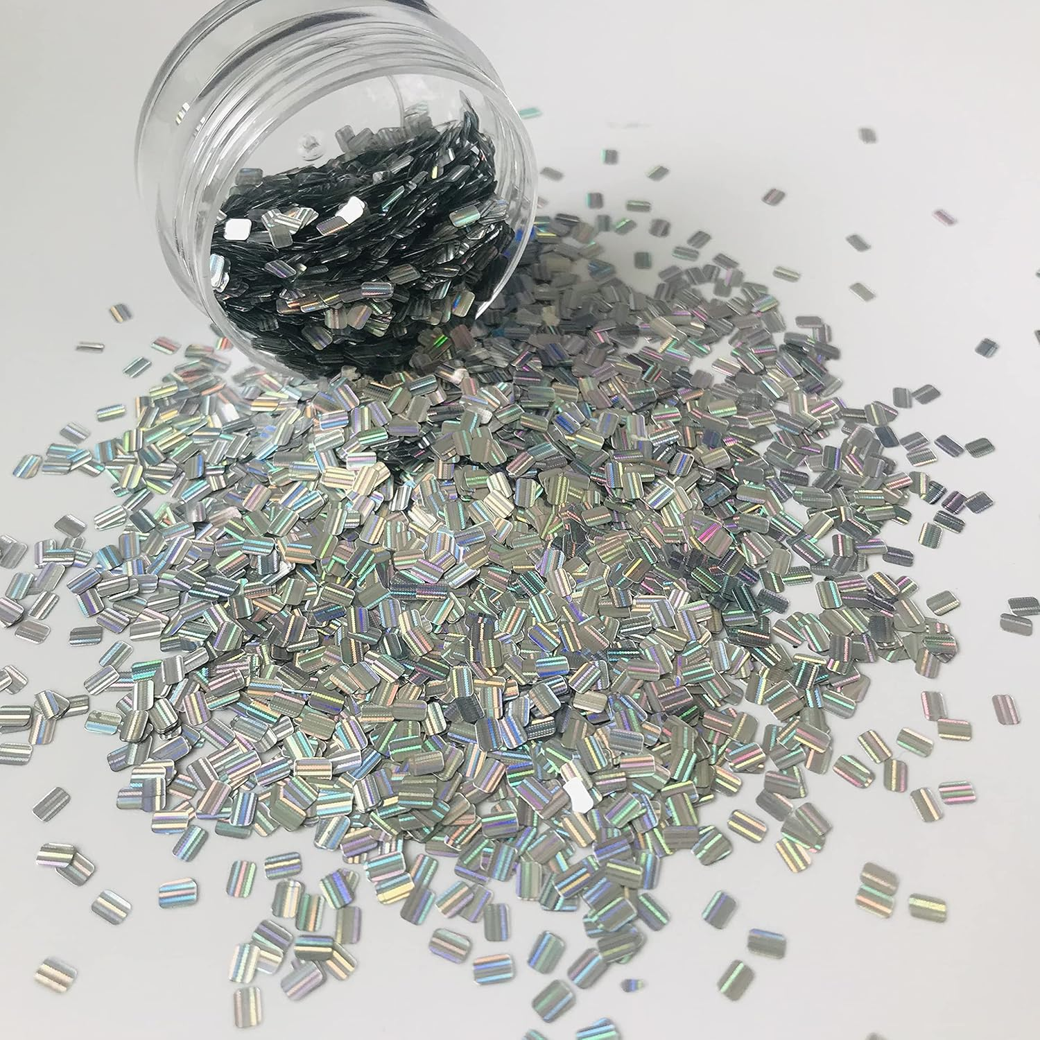 10 Grams/Pack - Stripe Rectangles Glitter - Festival Rave Beauty Nail Art Decoration T100 - B0101-3Mmmoons-10Gp image number 7