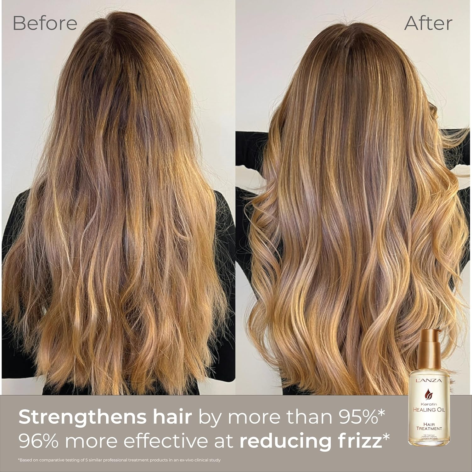 L'ANZA Keratin Healing Oil Treatment - Restores, Revives, and Nourishes Dry Damaged Hair & Scalp, with Restorative Phyto IV Complex, Protein, and UV Protection (50Ml) image number 5