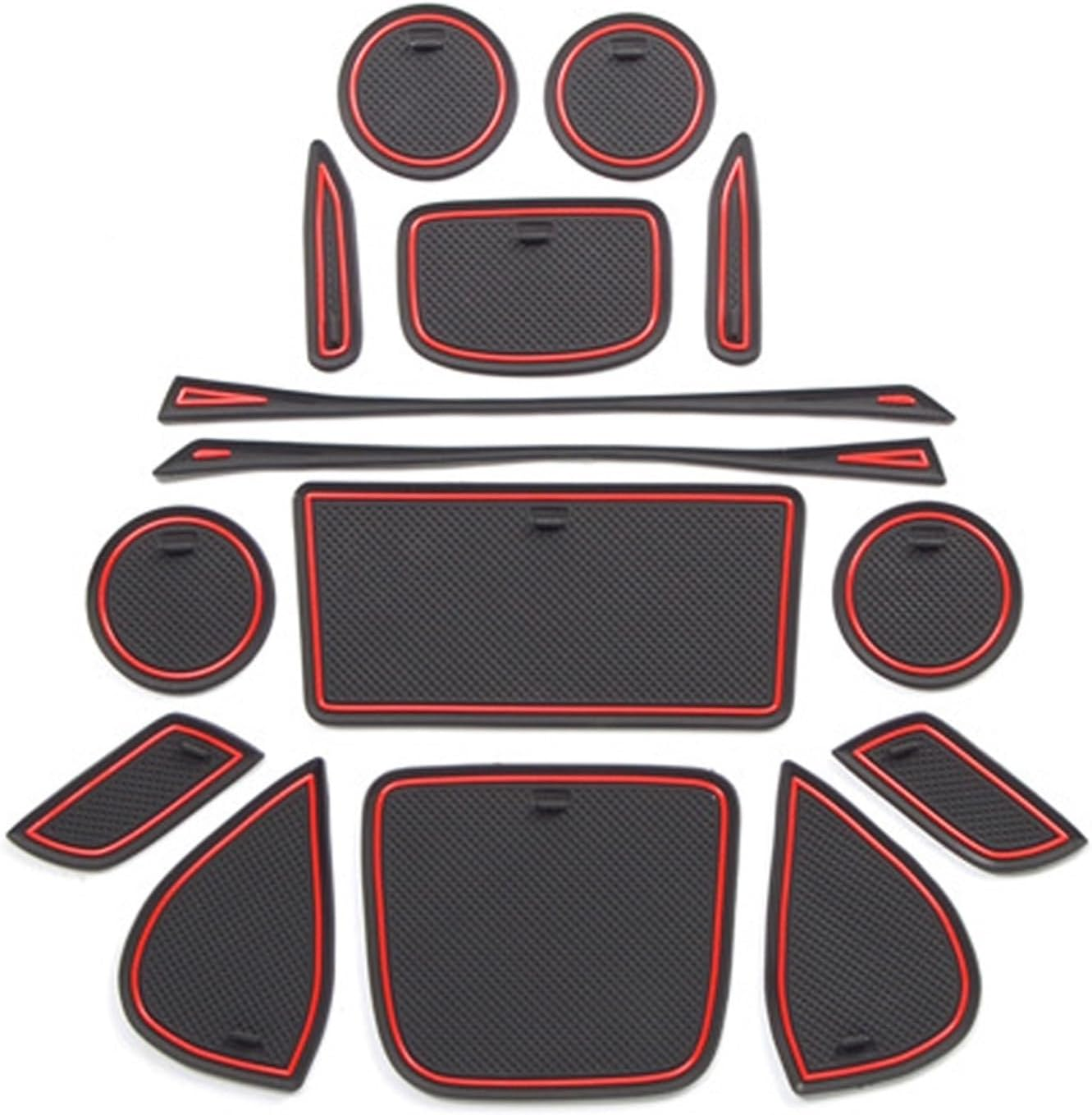 Wivplex Door Groove Dust-Proof Pad, For, for Toyota, for Yaris Cross XP210 2020 2021 2022 Rubber Mat Cup Storage Gate Slot Inner Sticker Auto Part Car Interior Anti-Slip Pad(Red) image number 3