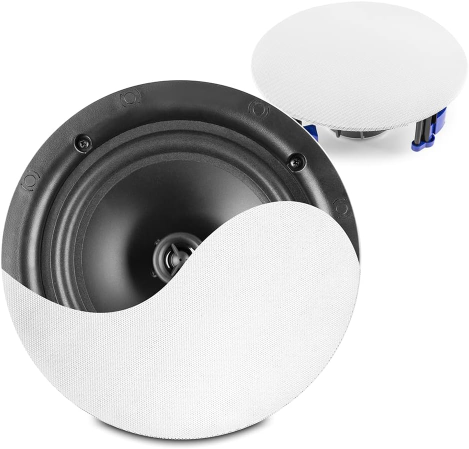 Power Dynamics PD NCBT8 8-Inch Wireless Bluetooth Ceiling Speakers - Active Bluetooth Ceiling Speaker System with Built-In Amplifier, Easy Installation & Stream Music Wirelessly, Ideal for Home image number 1
