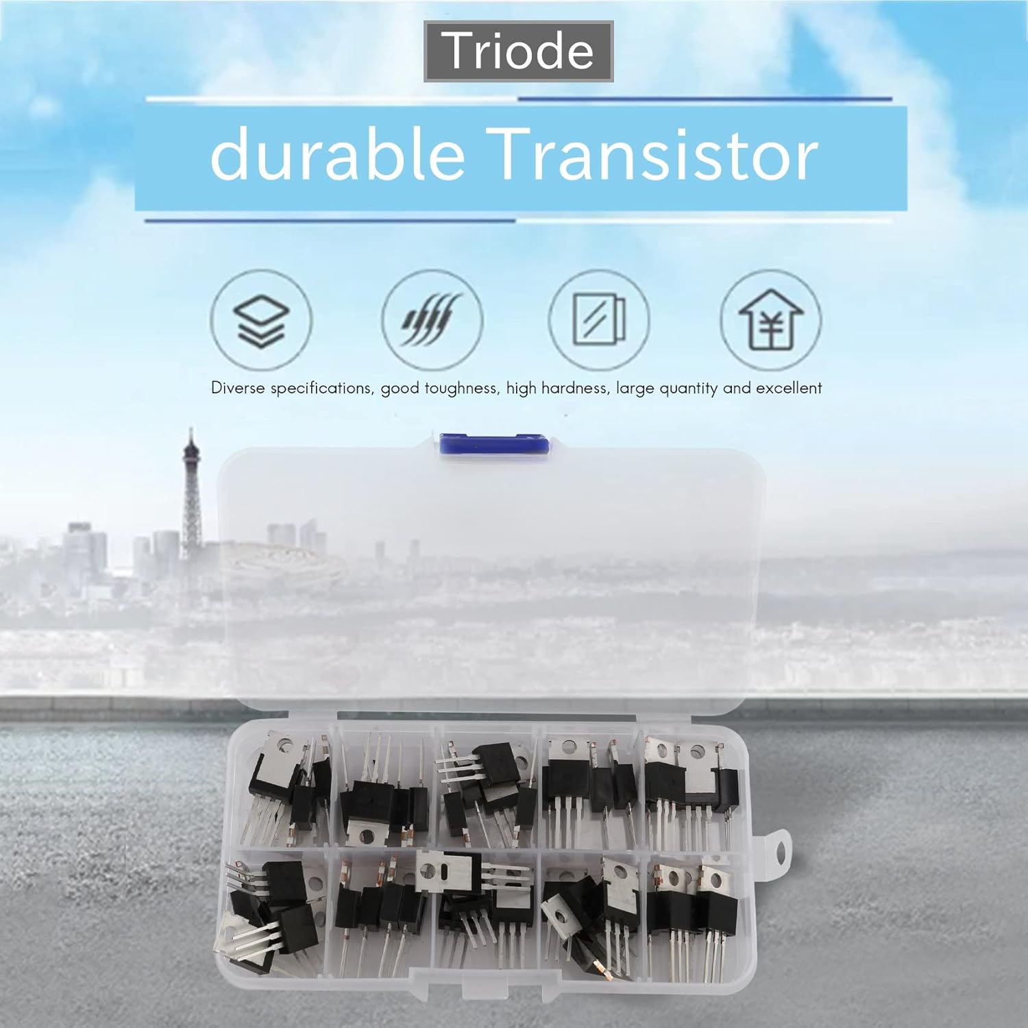 50Pcs 10Types IRF Series Mosfet Transistors Assortment Kit, Including IRFZ44/510/520/530/540/640/740/840/3205/9540 image number 6