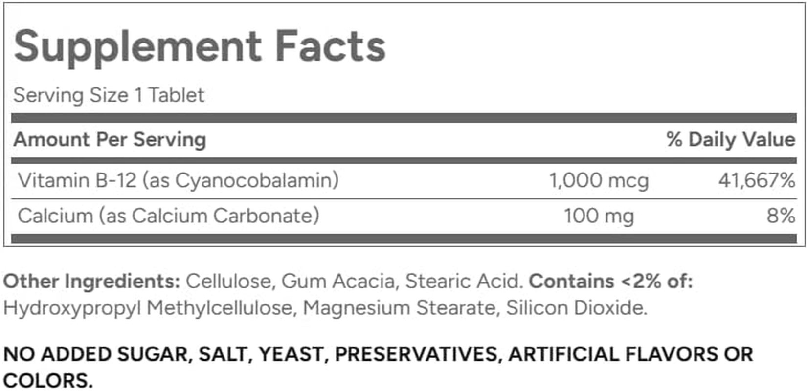 21St Century B 12 1000 Mcg Prolonged Release Tablets, 110 Count image number 3