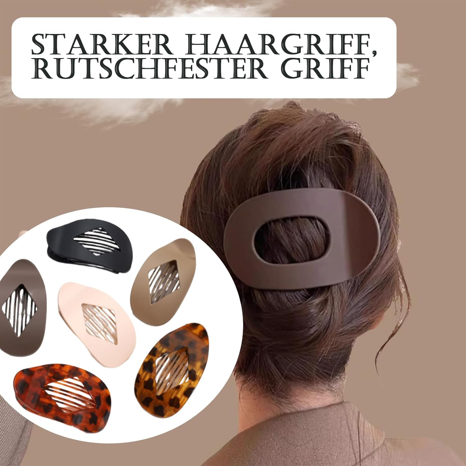 Pack of 6 Flat Hair Clips, Flat Hair Clips for Women, Ideal for Daily Wear and Party Hairstyles, Six Colours, Ideal Gift Choice image number 6