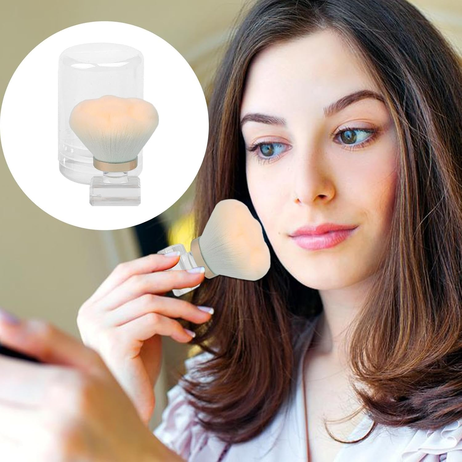 Nail Dust Brush - Acrylic UV Gel Nail Arts Kabukis Nail Brushes | Dust Powder Remover Cleaner Brush, Acrylic Nail Arts Manicure Dust Cleaner Brush image number 5