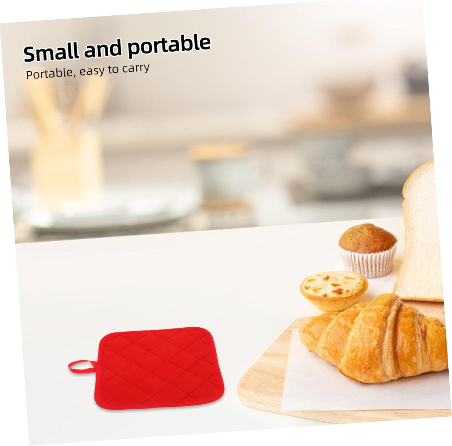 10Pcs Quilted Cotton Pot Holders Heat Resistant Oven Pads Antislip Surface for Kitchen Cooking Baking image number 4