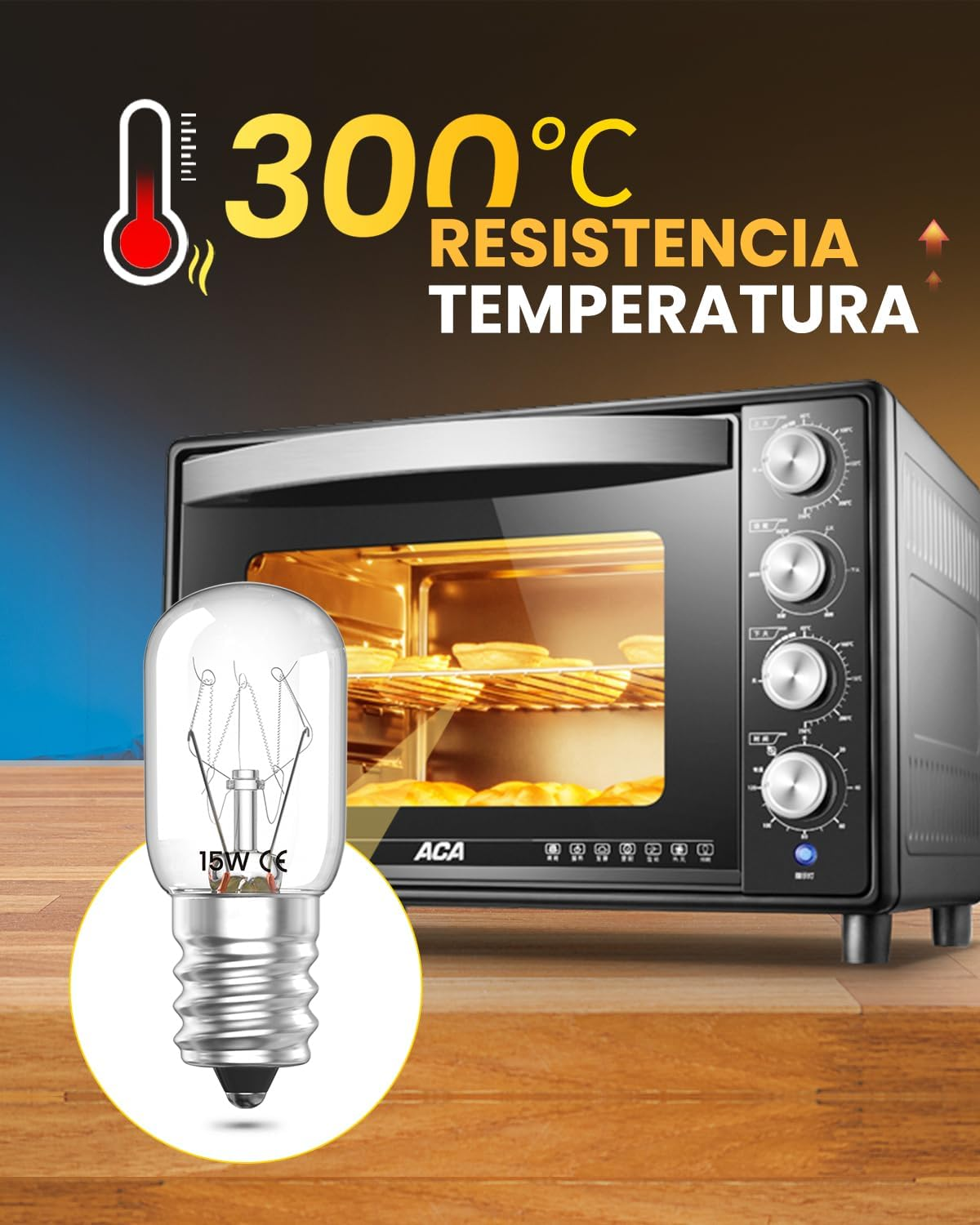 Bonlux Pygmy Bulb 15W Screw Bulb E14 Himalayan Salt Lamp Bulb Dimmable Fridge Bulb SES Small Edison Screw Oven Bulb, Flea Trap Bulb, Scentsy Bulb, Plug in Wax Melt Burner Bulb, Sign Lamp, 240V, 4-Pack