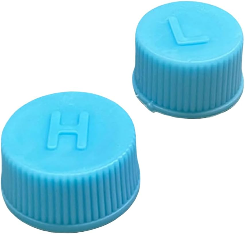 Car A/C Valve Core Caps R134A Leakproof Air Conditioning System High Low Side Charging Port Replacement Caps for Automotive AC Repair, 2PCS image number 1