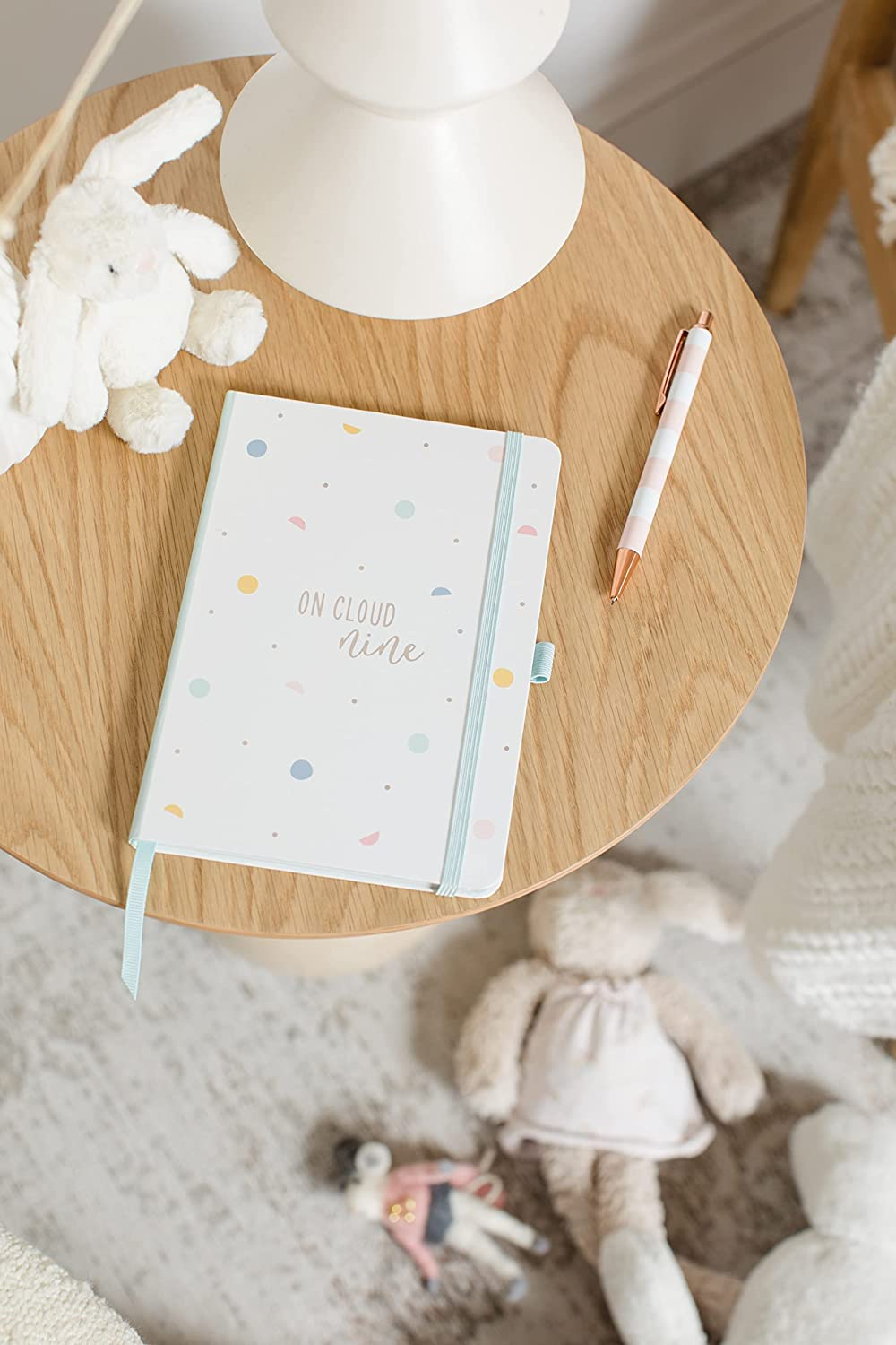 Busy B Baby B Pregnancy Journal with Diary, Notebook and 4 Storage Pockets - Cream, Neutral image number 1