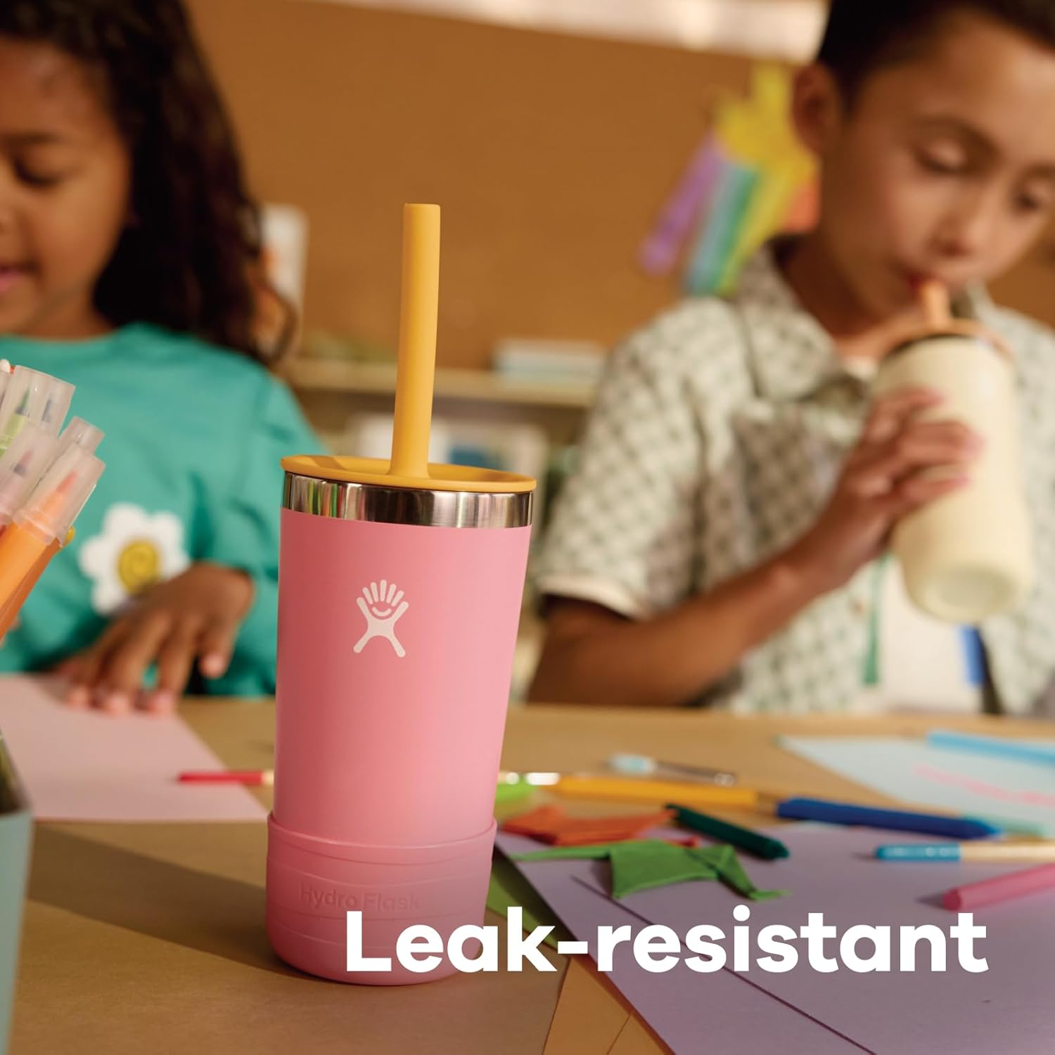 Hydro Flask Kids 12 Oz Tumbler with Straw and Boot Anemone - Anemone image number 6