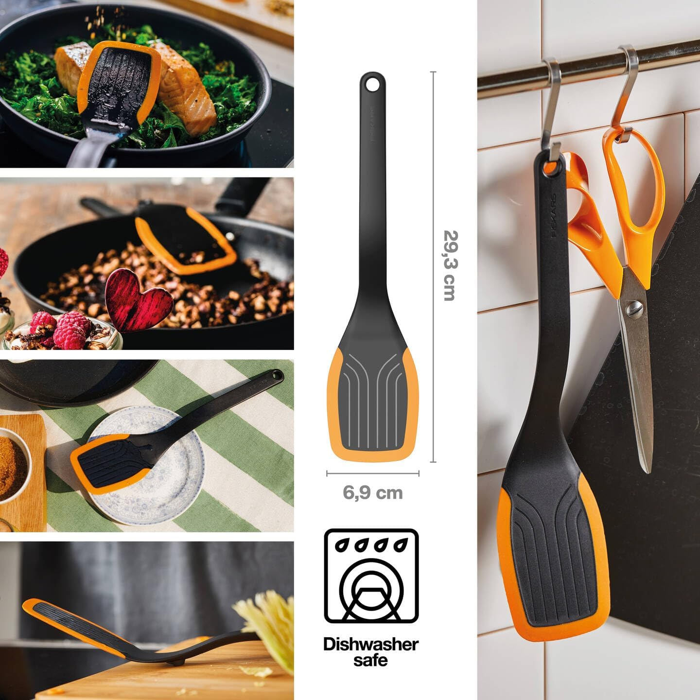 Fiskars Functional Form Silicone Cooking Spatula, Multicolour image number 2