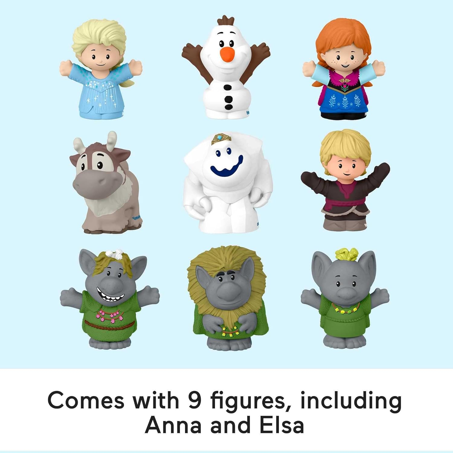 Fisher-Price Little People Toddler Playset Disney Frozen Carry along Castle Case with 9 Figures for Preschool Kids Ages 18+ Months image number 5