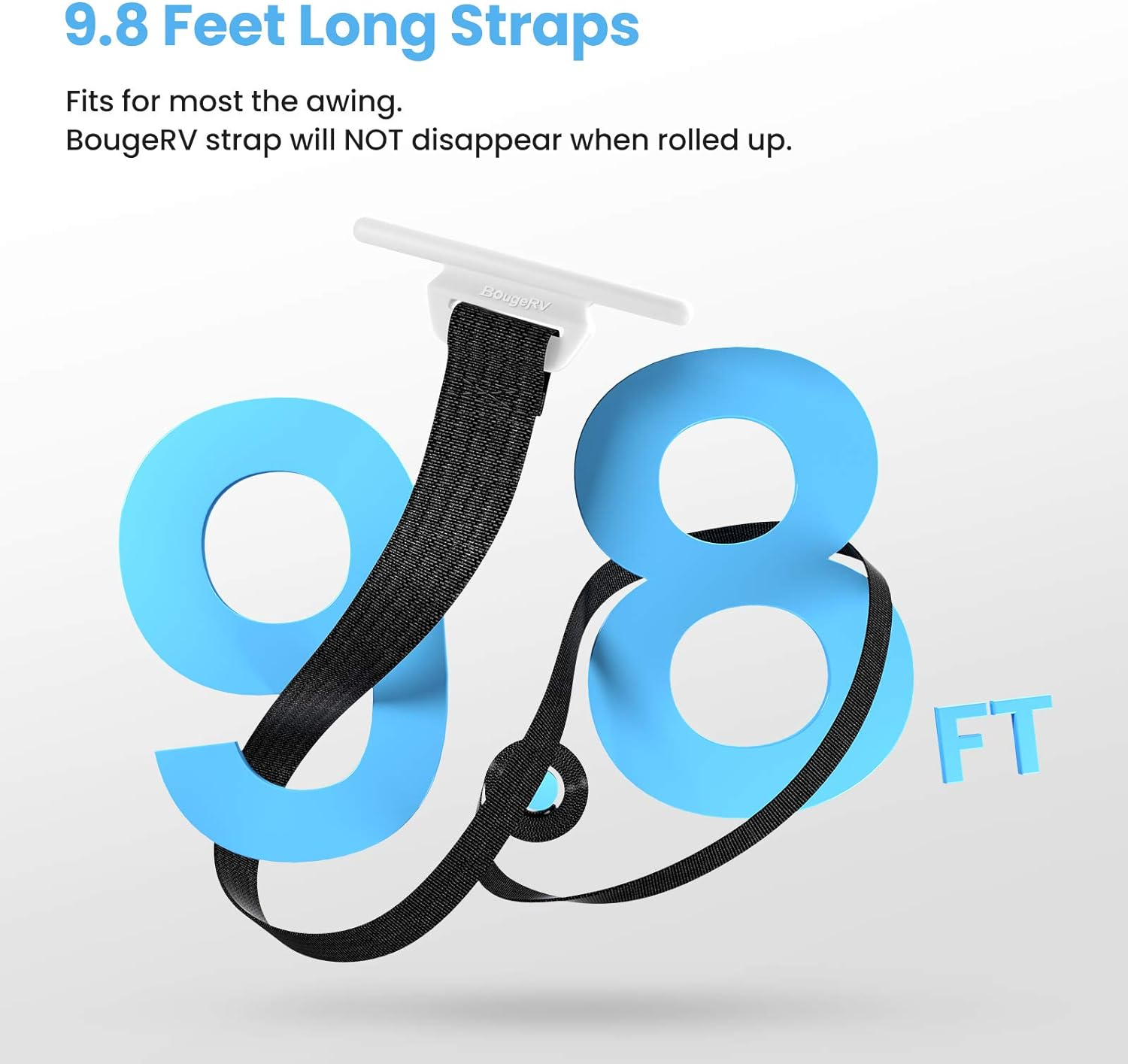 Bougerv RV Awning Pull Straps, 9.8FT (118 Inches) Upgraded RV Camper Awning Parts Pull down Straps Fits for Rv/Travel Trailer/Camper Awning RV Accessories (2 Pack) image number 4