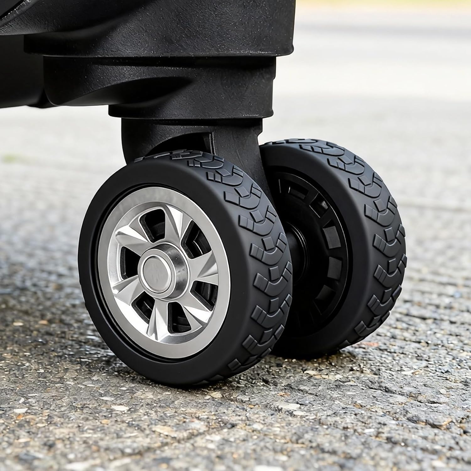 HAIKING Luggage Wheels Covers, 16 PCS Silicone Reduce Noise Luggage Accessories for Most Spinner Wheels Suitcase (5 X 1.5Cm/1.96 X 0.59In) image number 6