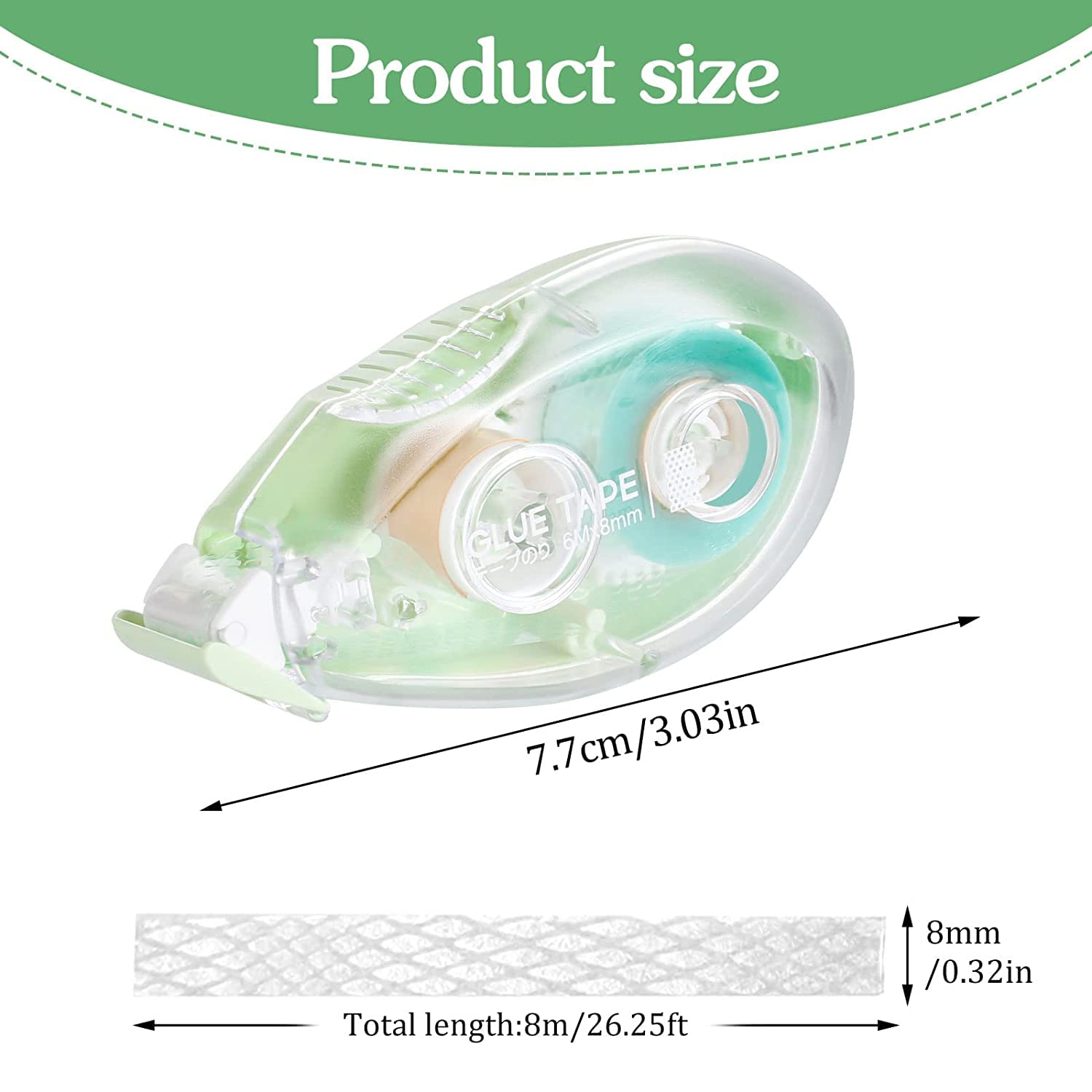 Double Sided Glue Tape Roller, 4 Pack Adhesive Scrapbook Glue Tape Roller Portable Double-Sided Adhesive Tape Runner, Craft Adhesive Runner Rollers Permanent for Scrapbook image number 5