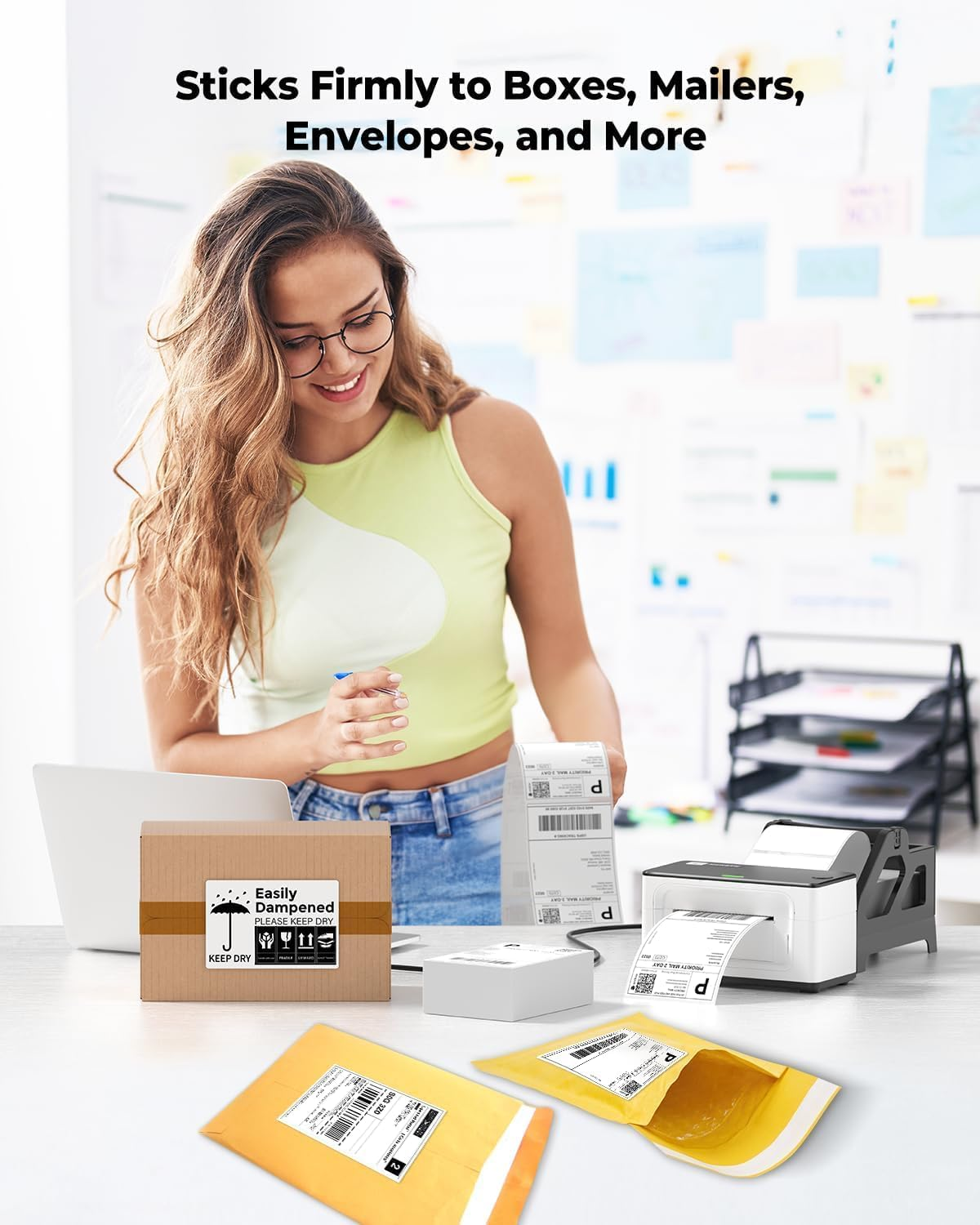 MUNBYN Thermal Direct Shipping Label (Pack of 500 4X6 Fan-Fold Labels) - Commercial Grade&hellip; image number 4