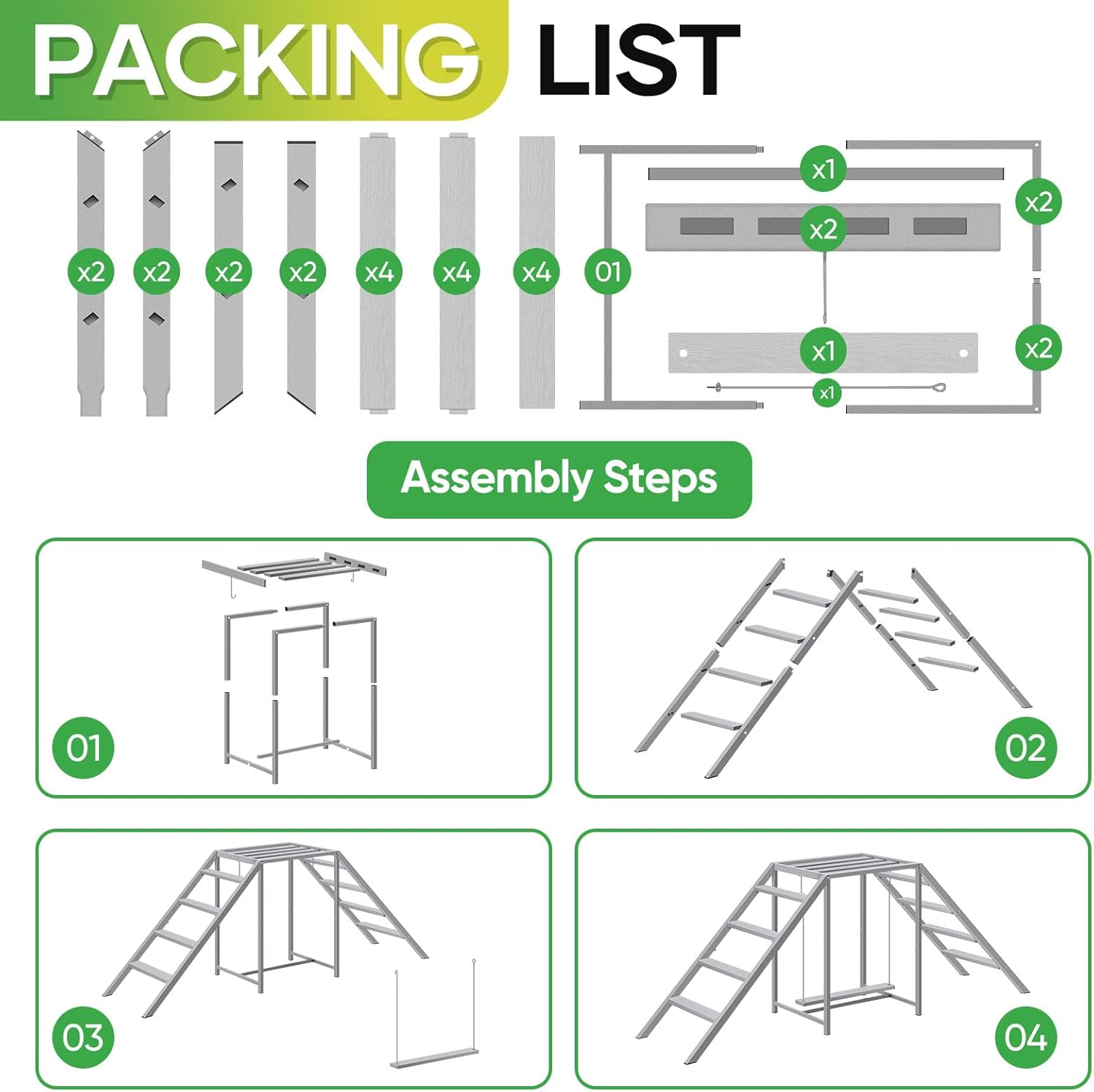 Chicken Coop, Chicken Perches with Swing, Chicken Roosting Bars, Chicken Run Accessories Toy, Wooden Chicken Ladder for Pet'S Healthy & Happy, Sturdy and Easy to Clean, Suitable for Backyard Farm image number 5