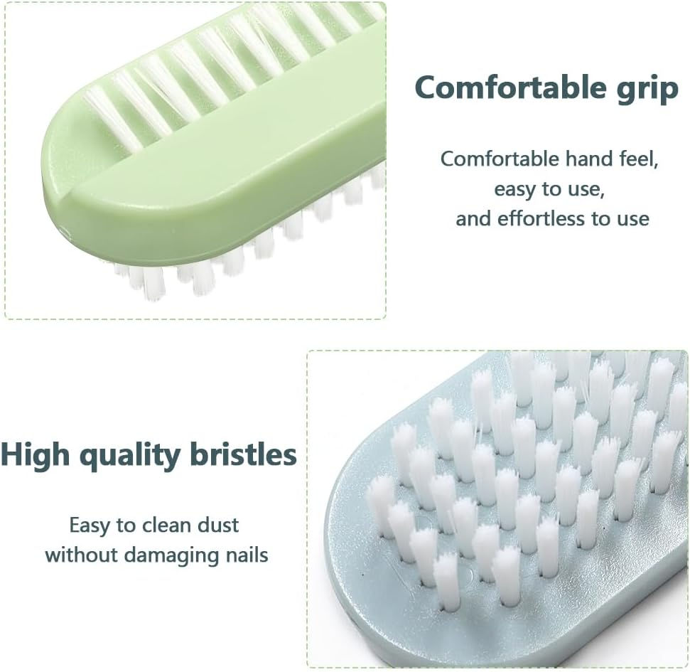 Aoyswuz 5 Pieces Nail Brushes Multicolor, Small Size Plastic Nail Brush Hard Bristles for Toes Nails Hands Cleaning Nail Art image number 3