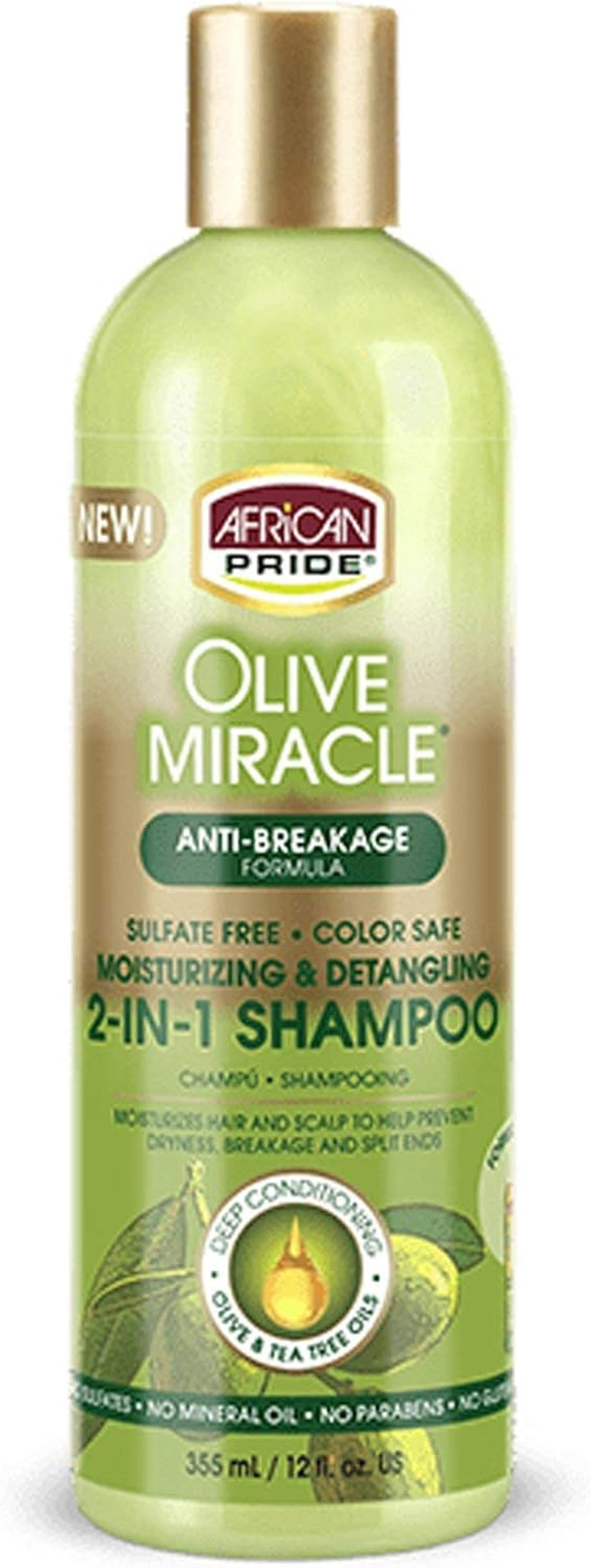 African Pride Olive Miracle 2-In-1 Shampoo 355Ml (12Oz)
