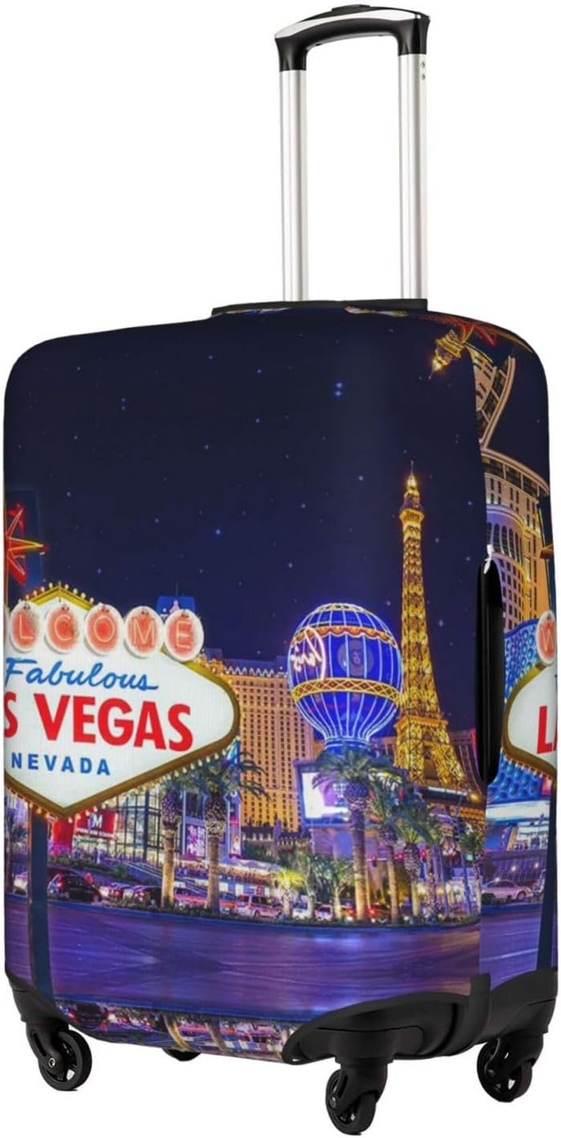 Obabo Grape Travel Luggage Cover,Washable Suitcase Cover Protector Anti-Scratch Suitcase Cover Fits 18-32 In, Las Vegas Night City, S image number 5