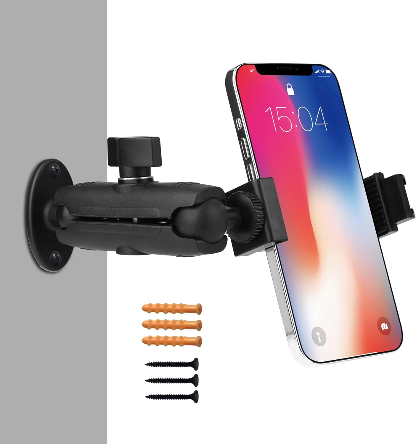 Music Boom Microphone Mic Stand Phone Holder Mount with Long Arm and Super Clamp 360&deg; Rotation for Phone 14 13 12 11 MAX Pro Samsung Galaxy S22 S21 Google Pixel, 3.5 to 7" Smartphone