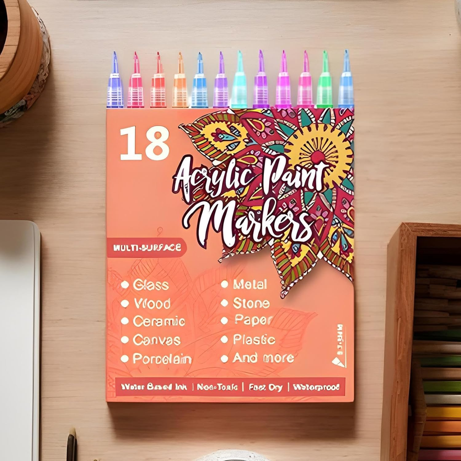 Nail Polish Pens - Quick-Drying Waterproof Fine Tip,0.5Mm Nail Doodle Pens Painting Tools - for Women Kids Teens Adults Beginners Drawing Painting Dotting Crafts Salon Home - 24 Colors image number 6