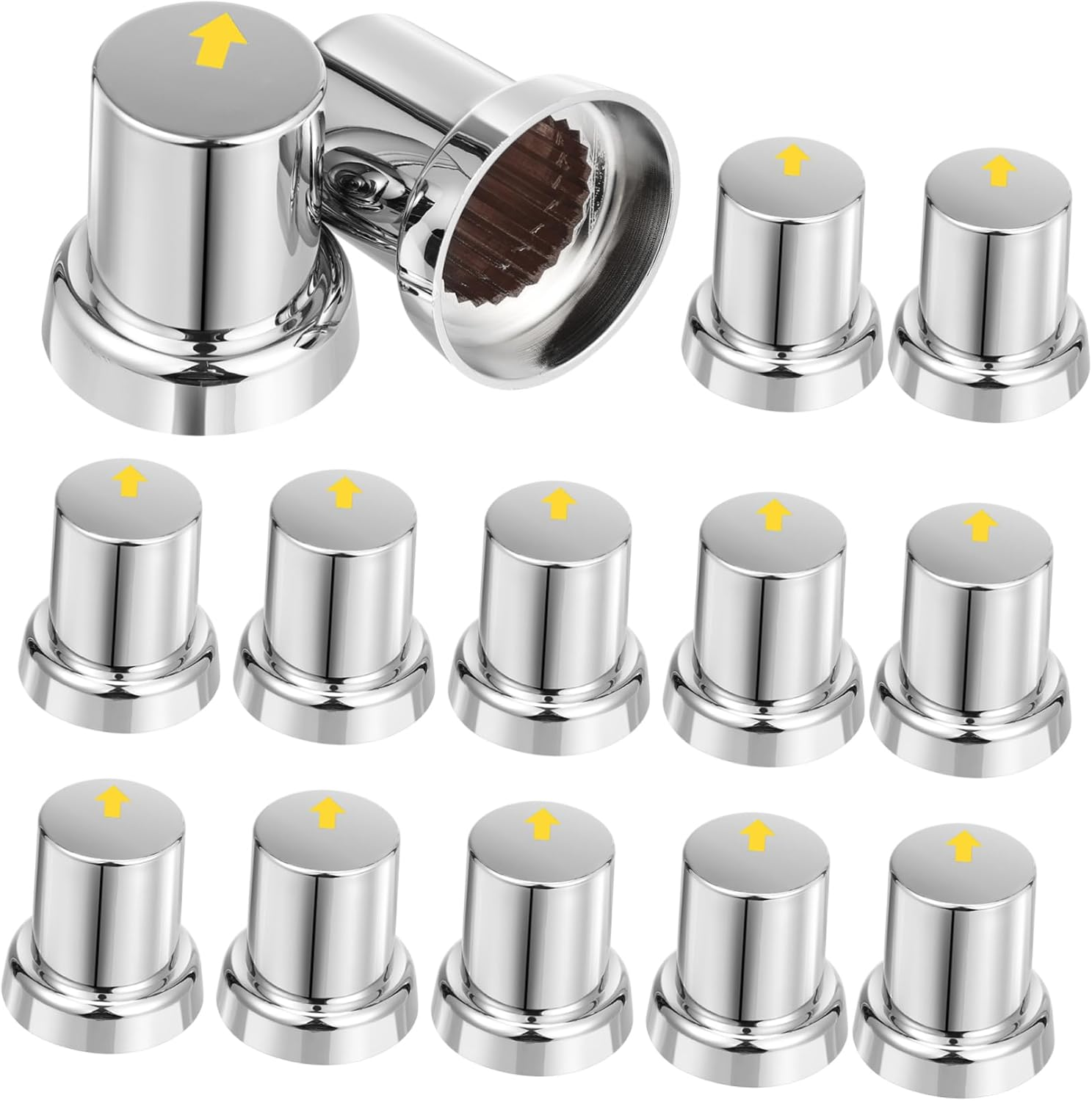 BUGUUYO 20Pcs Wheel Nut for Trucks and Trailers Lug Nut Dust Caps Resistant Automotive Exterior Accessories