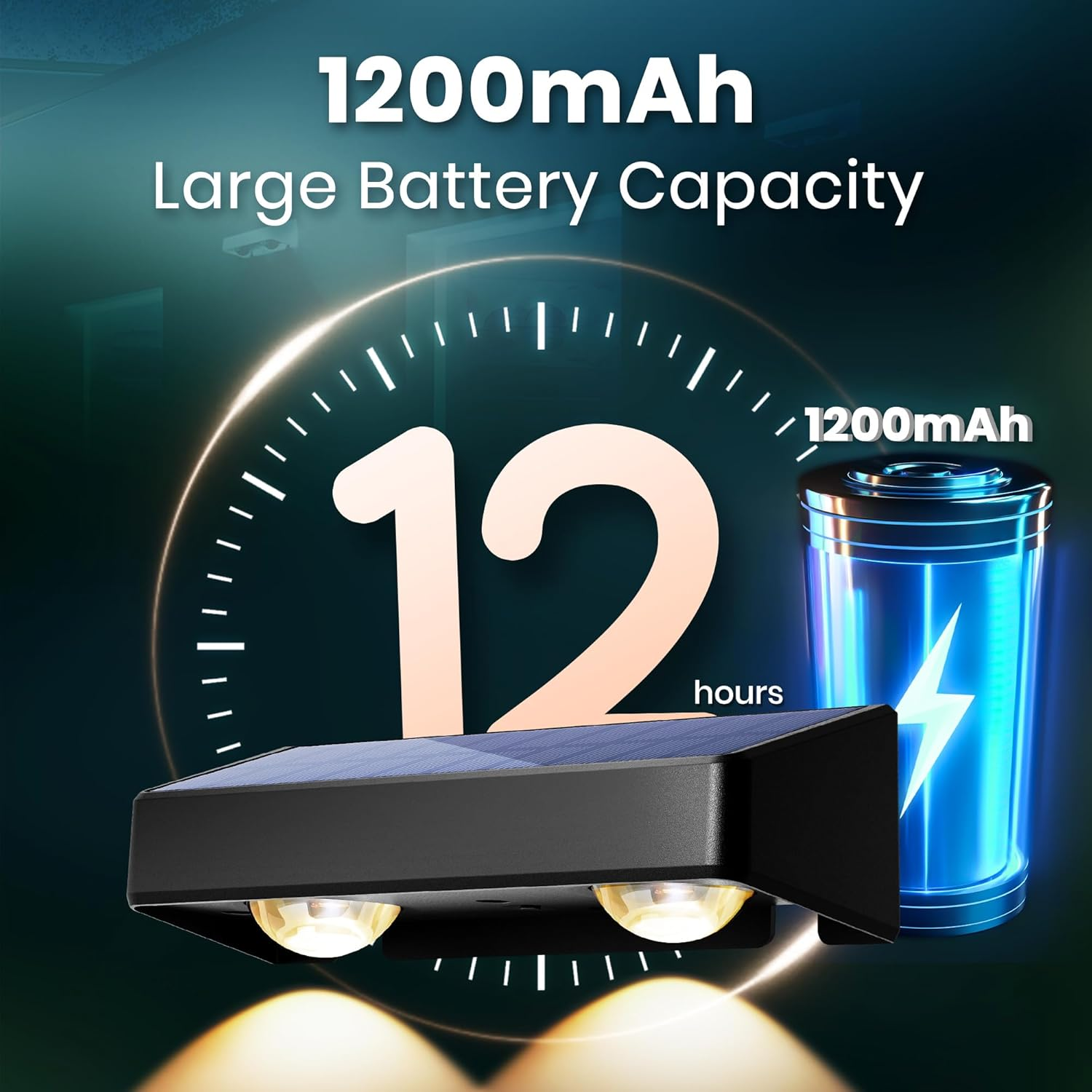 Solar Fence Lights Outdoor, Solar Wall Lights 9 Fixed Colors ＆ Color Changing Modern Solar Powered Deck Lights for Step Stair Patio Backyard Porch Railing House Number Decor, IP65 Waterproof (6 Pack) image number 3