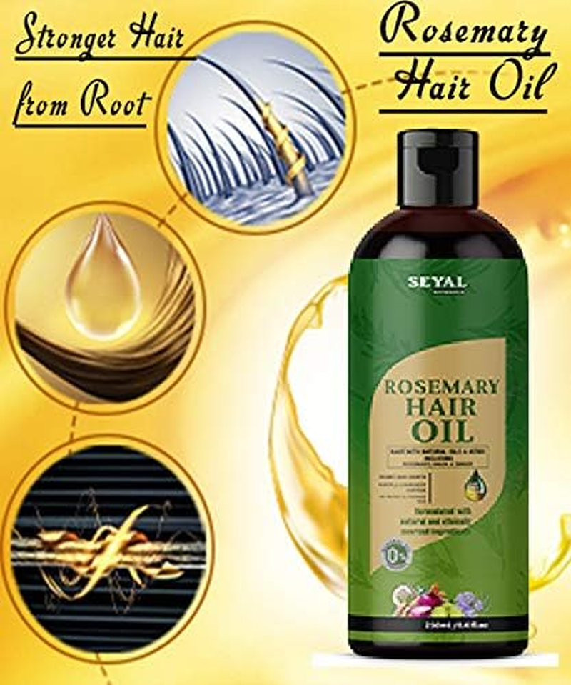 Seyal Rosemary Hair Oil for Hair Fall Control & Hair Growth | with Onion, Blackseed Oil, Castor Oil, Hibiscus Flowers Etc - 250Ml image number 1