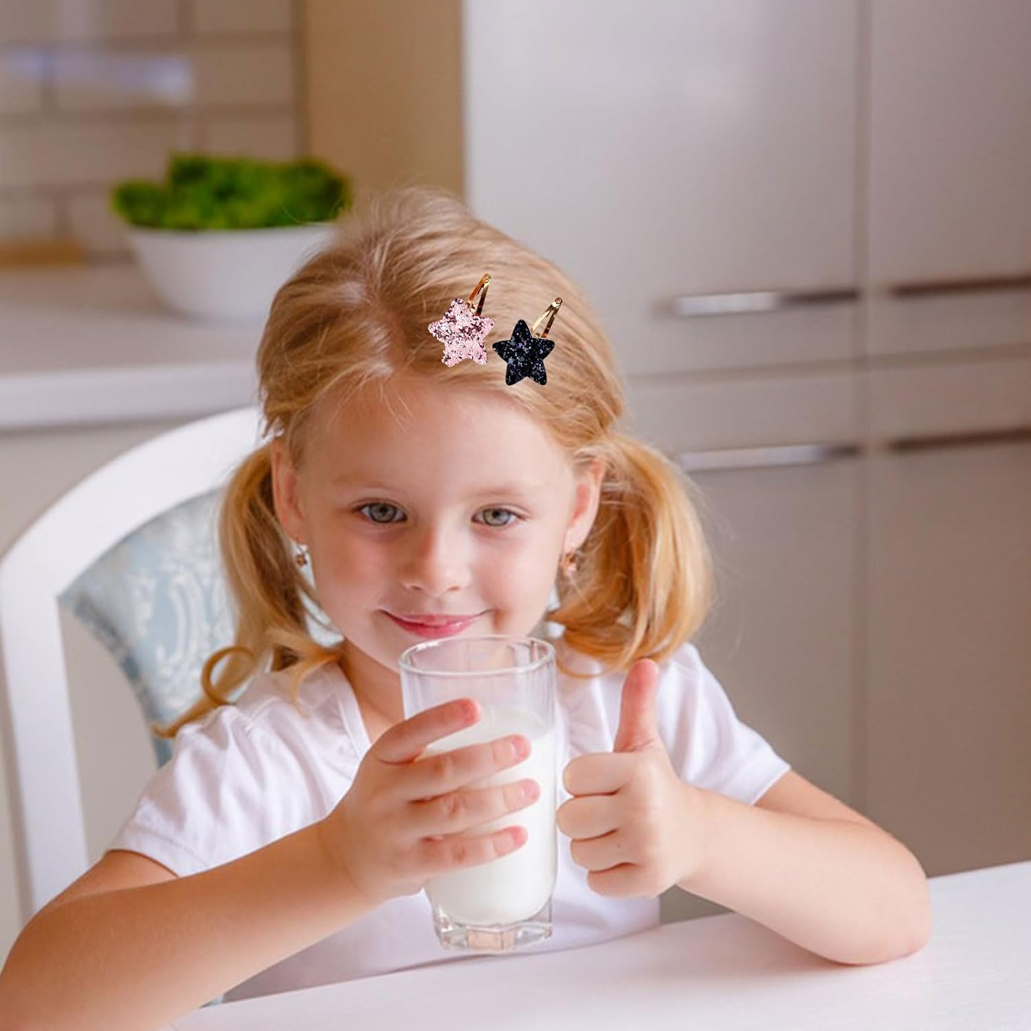 Star Hair Clips,16Pcs Metal Snap Hair Barrettes,Sparkly Hair Pins Girls Hair Accessories for Women Girls Toddler Party Birthday Gift Supplies image number 2