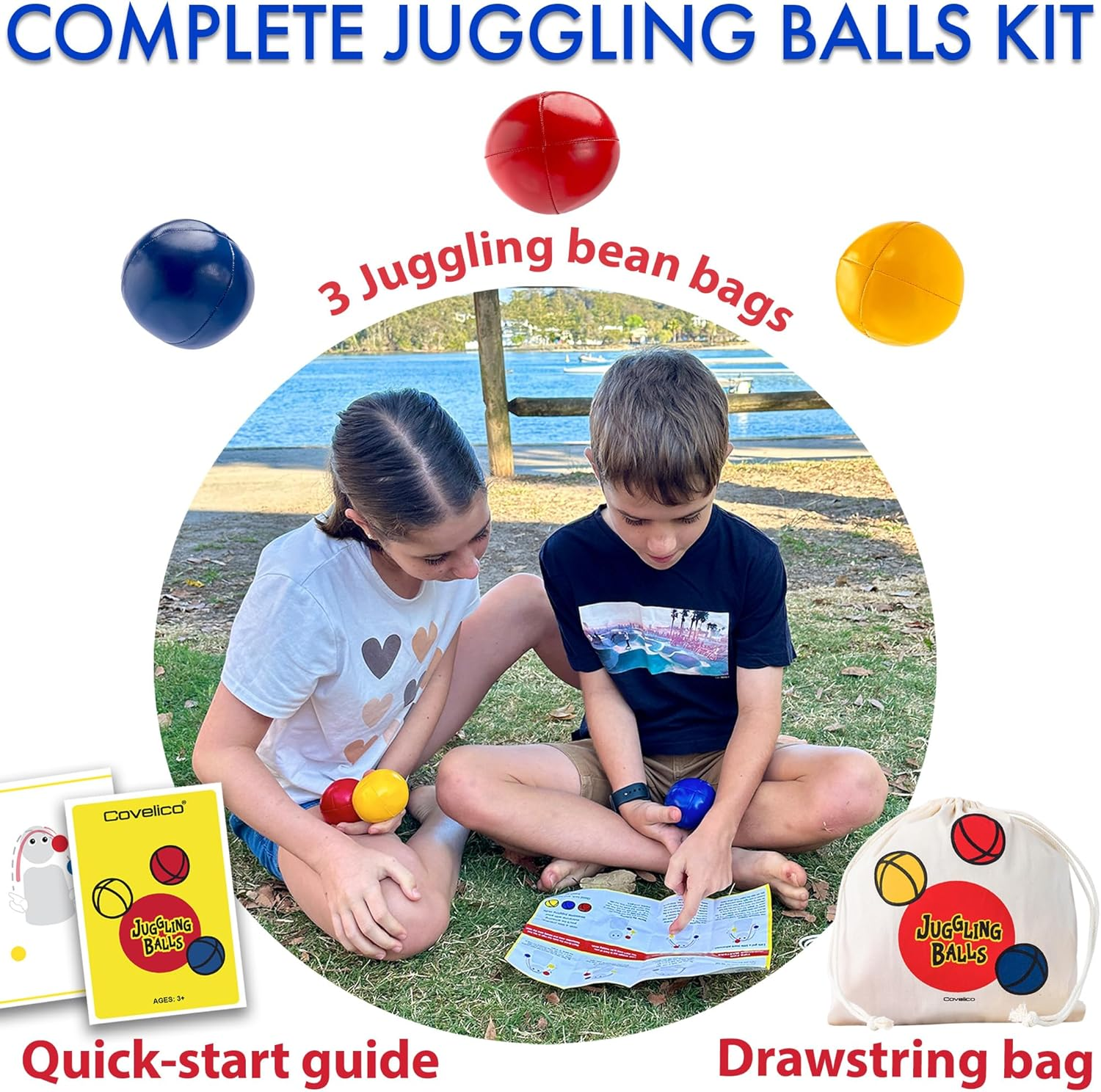 Juggling Balls, Set of 3 Vibrant Learn to Juggle Balls for Beginners or Professional - Perfect for Kids, Teens, & Adults with Stylish Bag & Instructions image number 4