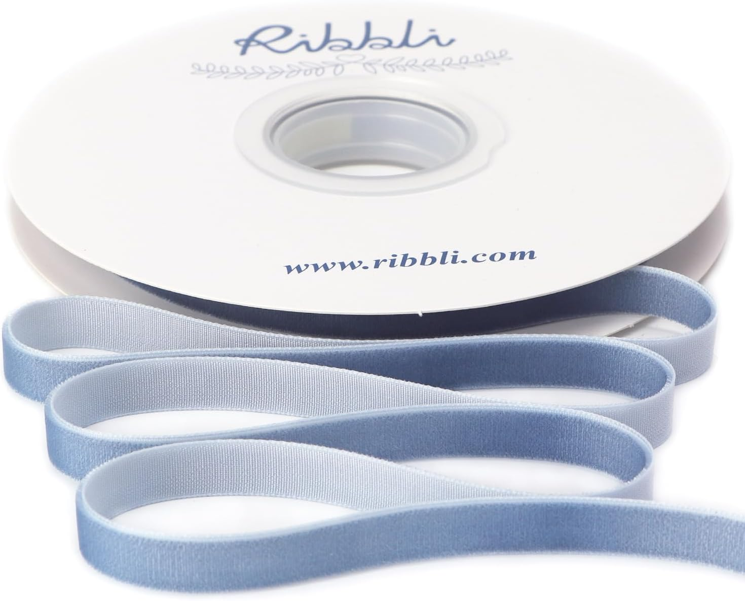 Ribbli Polyester Black Velvet Ribbon,5/8 Inches Continuous10-Yard Spool,Christmas Ribbon for Gift Wrapping,Floral Bouquets, Home Decor