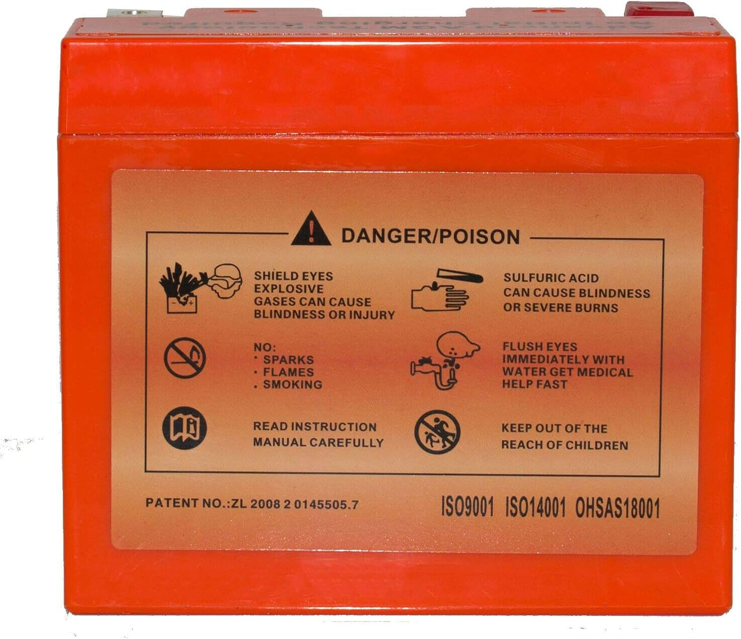 TDR YT12B-BS 12V 10Ah GEL Motorbike Battery image number 3