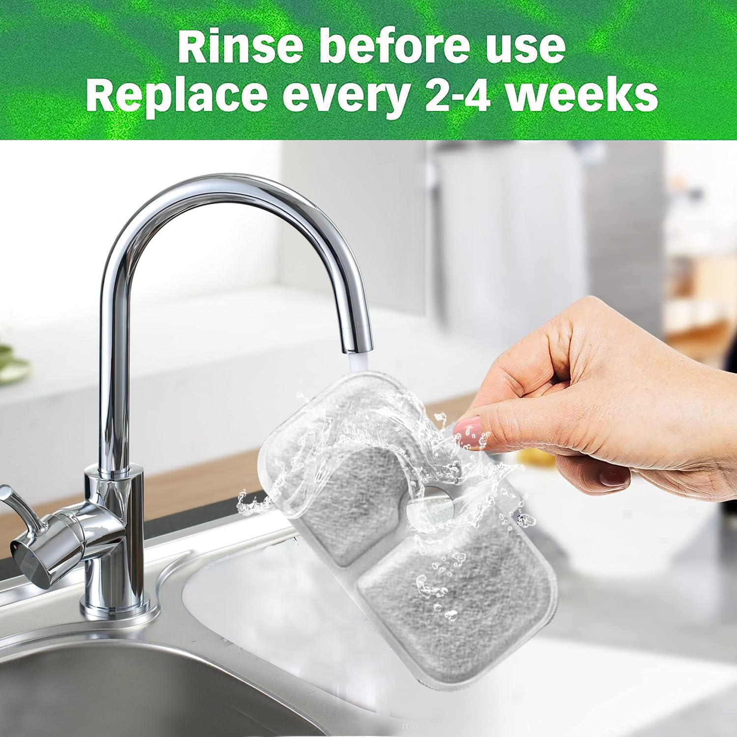 SAMANIJA 9- Pack Cat Fountain Filter Replacement with Pre-Filter Sponges, Compatible with PETLIBRO 2.5L/84Oz Cat Water Fountain PLWF005/PLWF115 image number 4