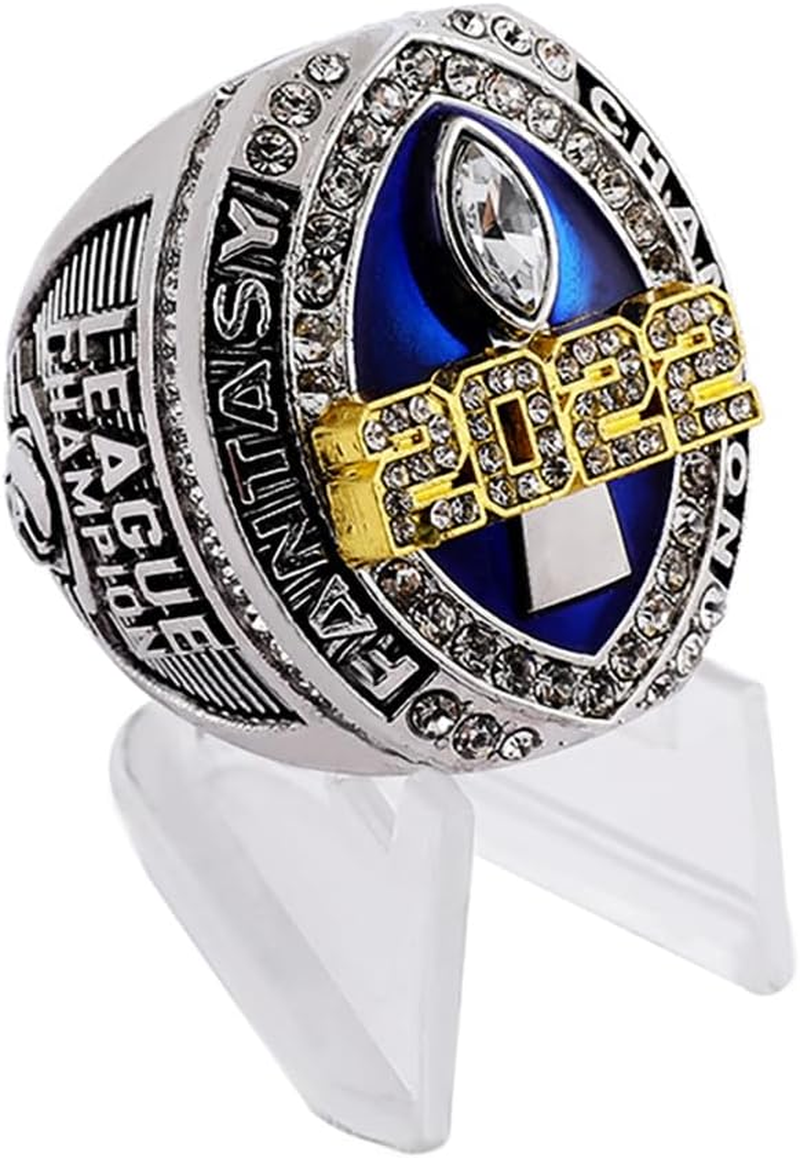 Noblehead 2022 Fantasy Football Championship Ring | Heavy FFL Ring |MVP Award Trophy for Fantasy Football League Winner image number 1