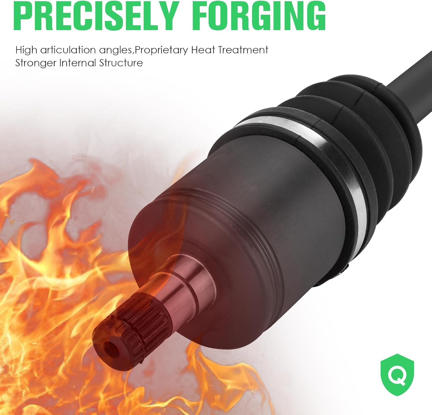 Front Left+Right CV Axles & Wheel Bearing Kit Fit for Can-Am Defender HD5 HD8 HD9 HD10 (XT DPS) 2016-2022; 4340 Chromoly Steel CV Axle Drive Shaft image number 2