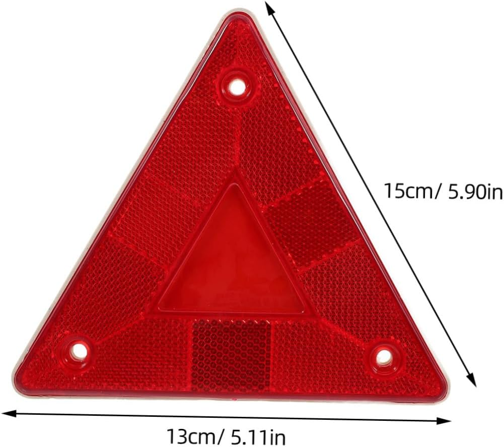 MAGICLULU 10PCS Red Reflective Warning Triangle for Trucks Small Portable Roadside Safety Sign Frames Easy Setup Emergency Alert for Night Driving and Adverse Weather Conditions image number 3