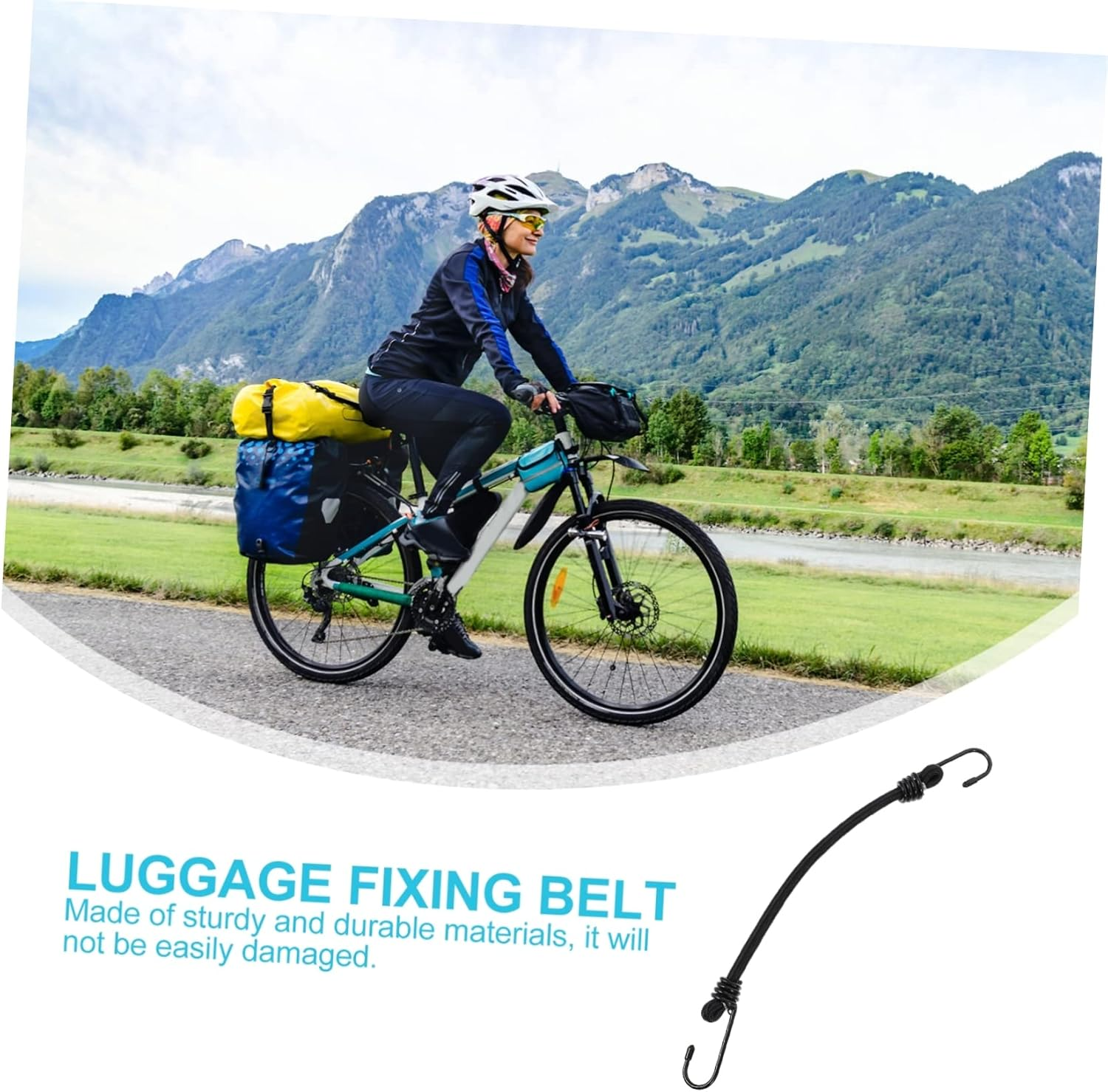 NAMOARLY 5Pcs Elastic Belt Ropes for Luggage Cargo Fixing Hooks Suitcase Straps