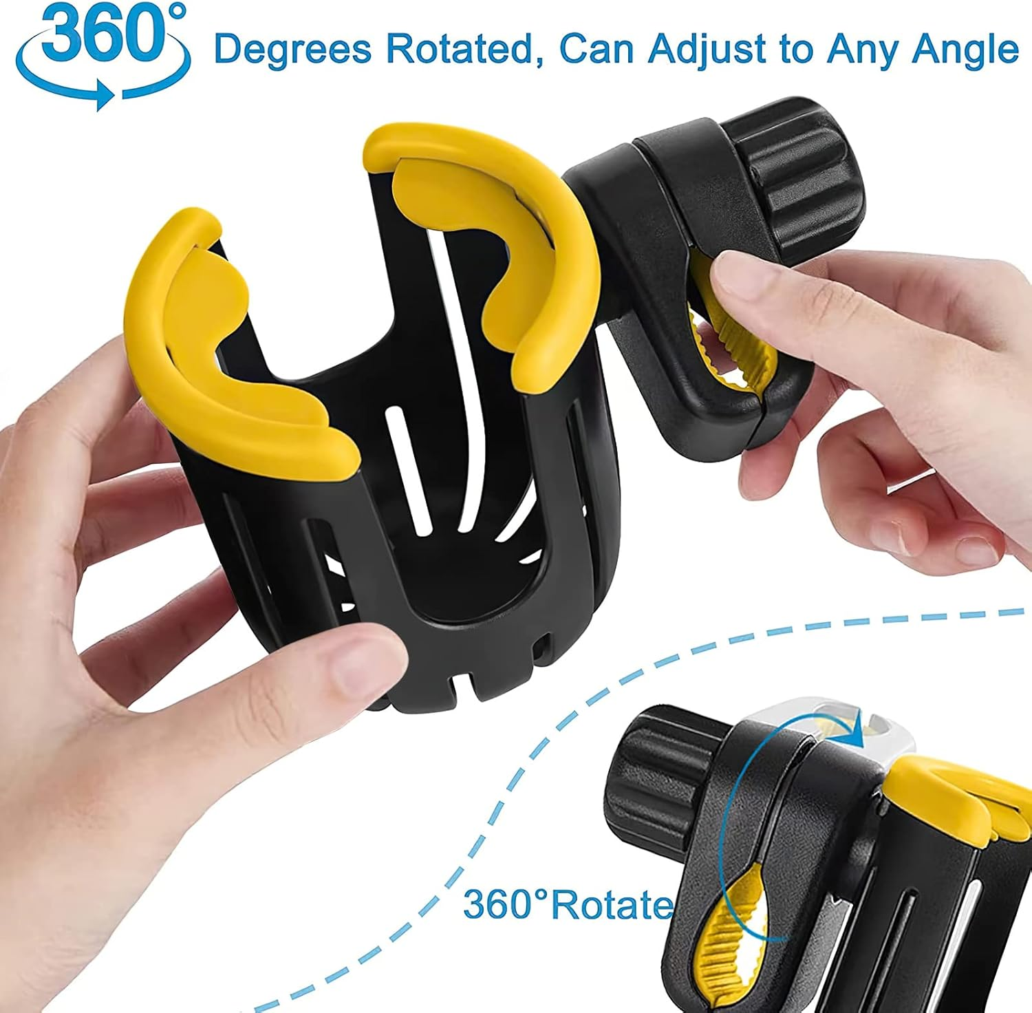 Universal Bicycle Water Bottle Cage, Bike Cup Holder, Large Caliber Designed Cup Holder for Bottle with Handle, Cycling Water Drink Holder for MTB, Road Bike, Mountain Bikes, Wheelchair, Walker image number 5